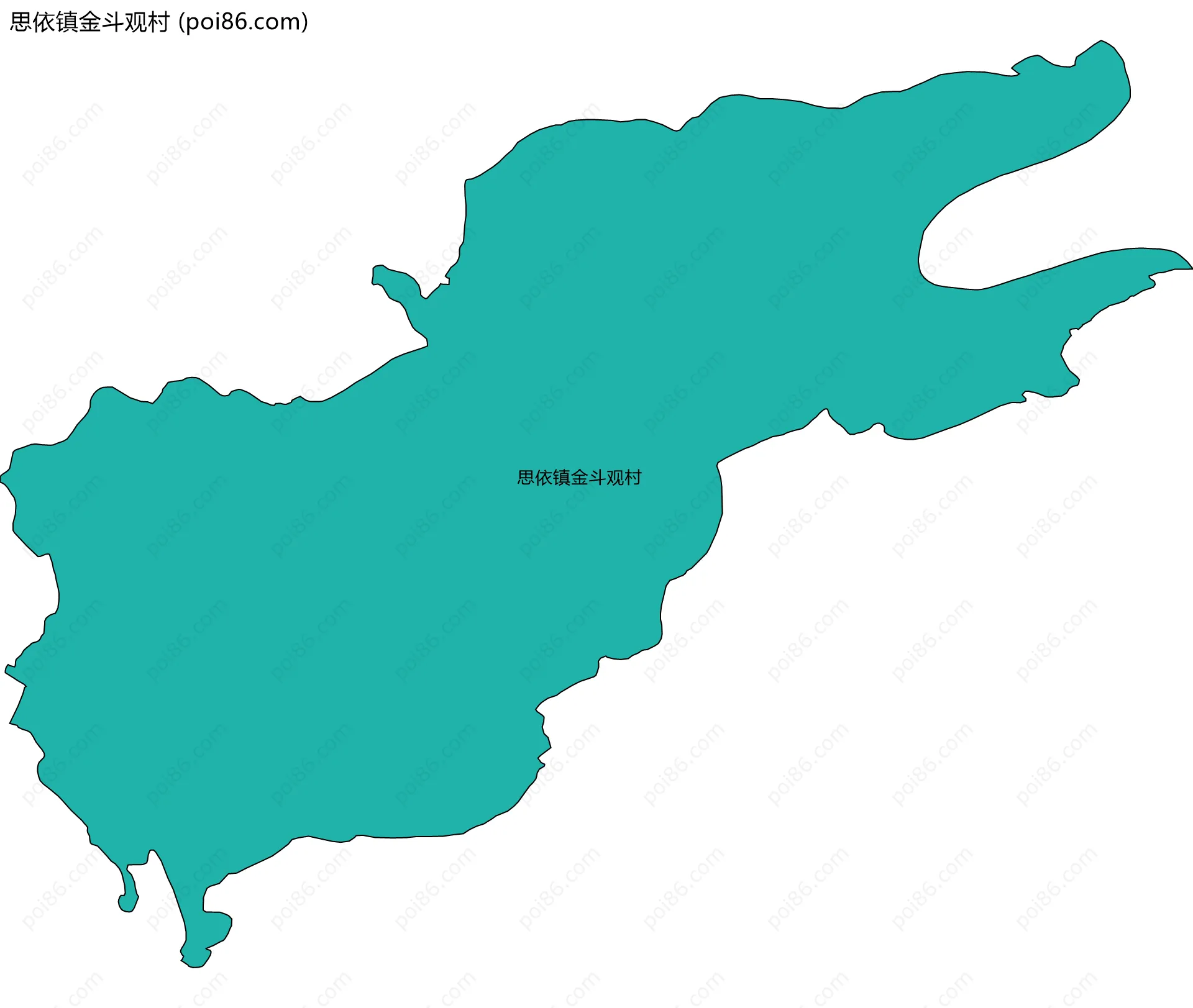 思依镇金斗观村边界地图
