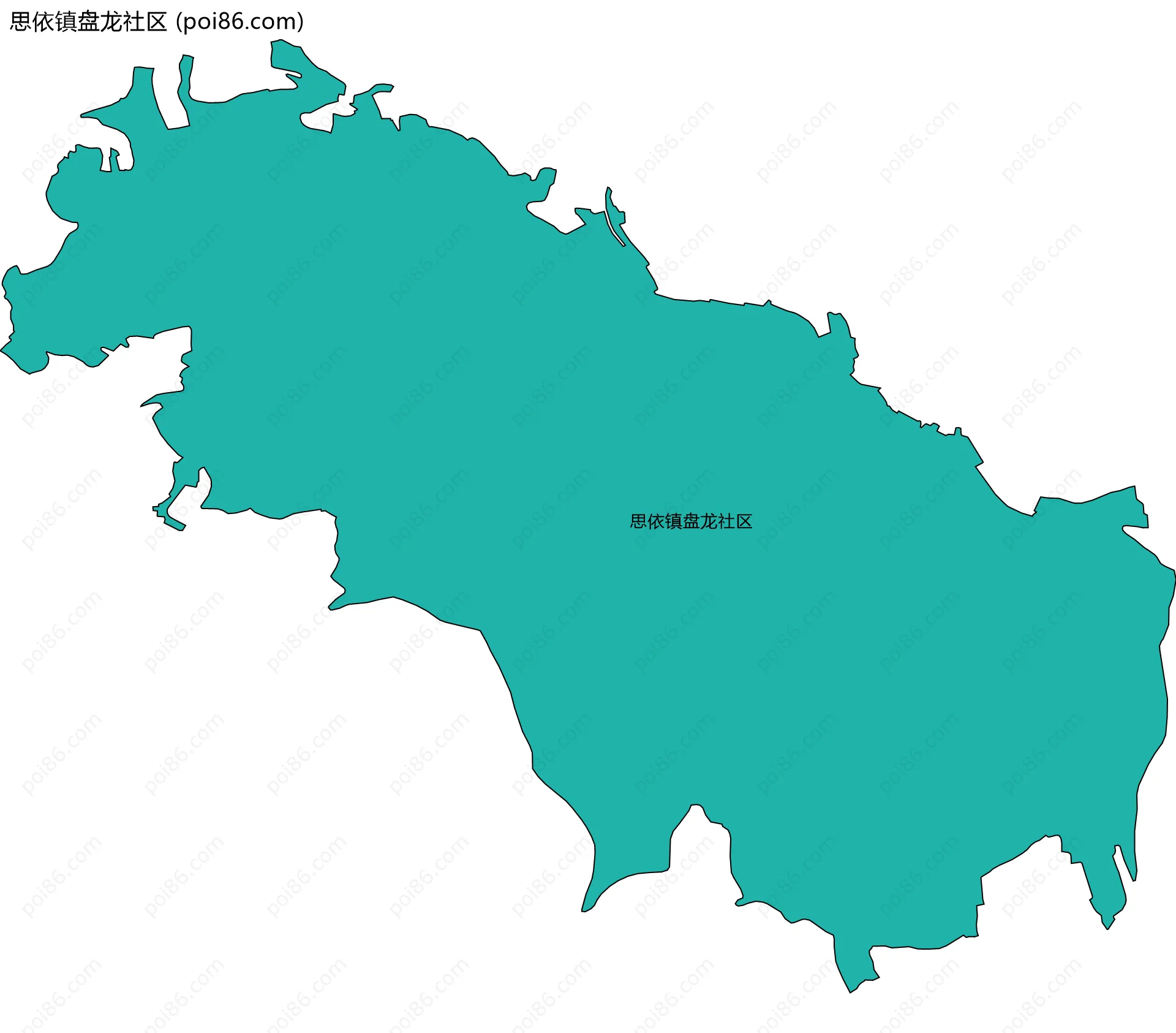 思依镇盘龙社区边界地图