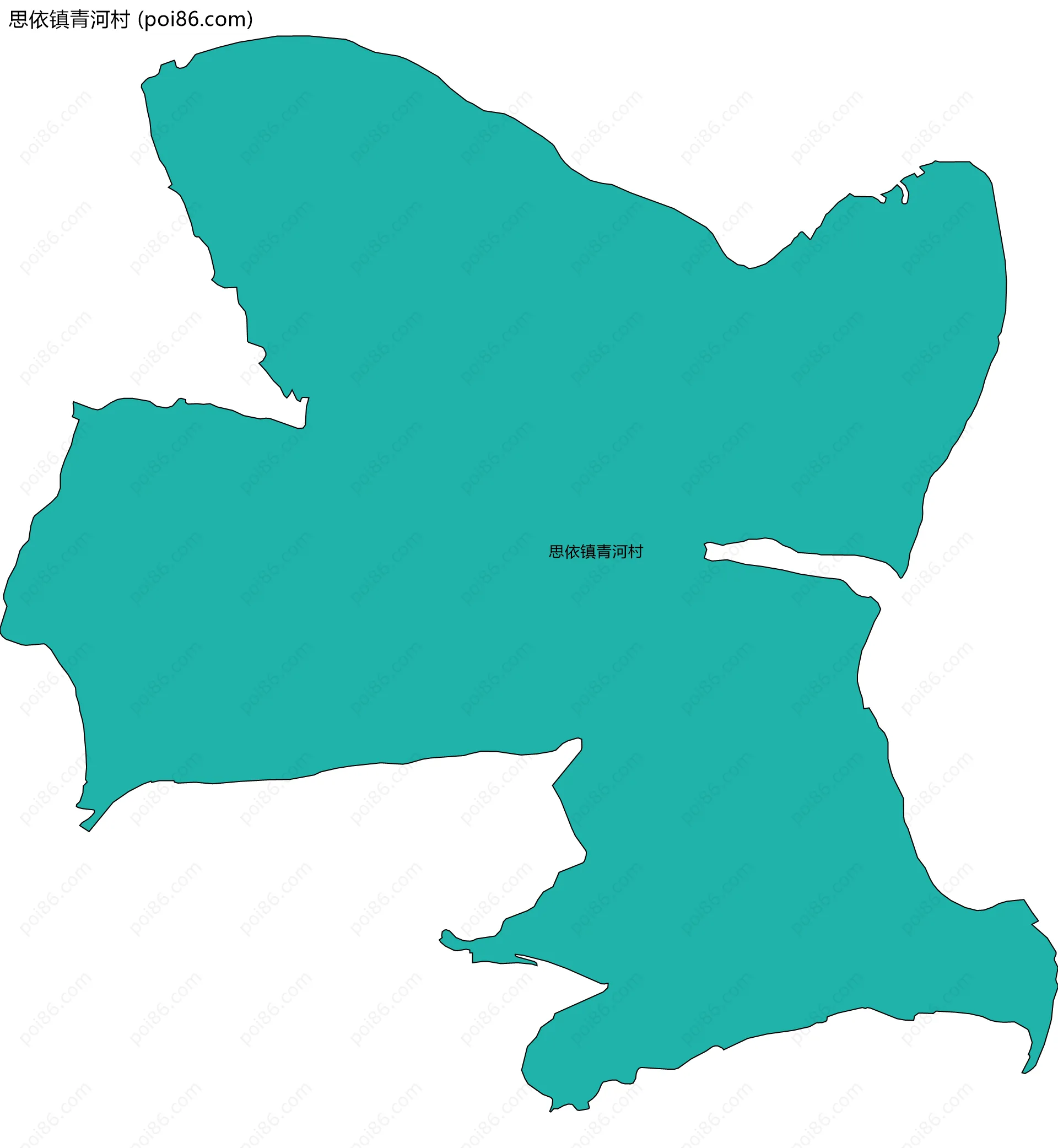 思依镇青河村边界地图