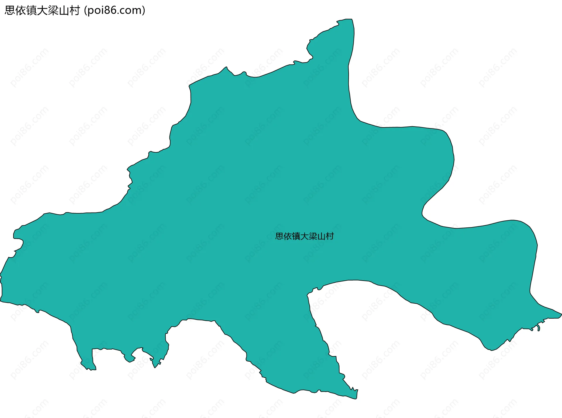 思依镇大梁山村边界地图