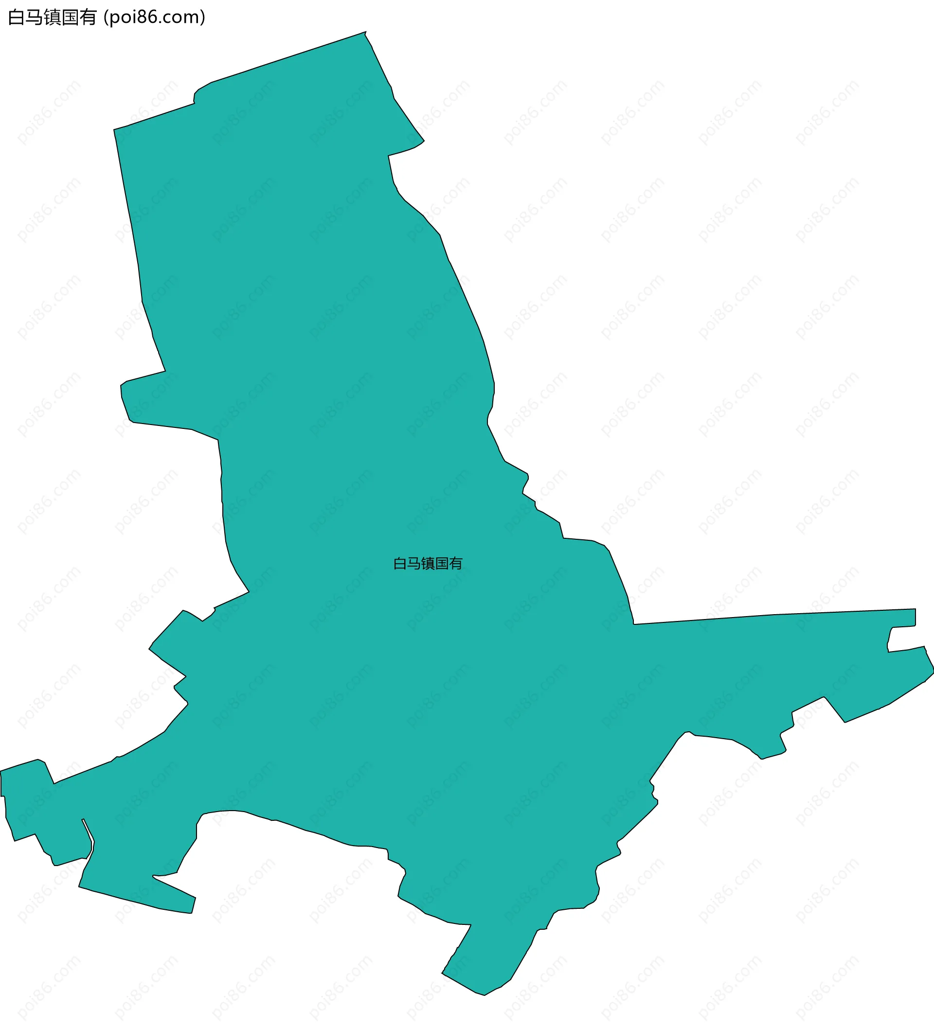 白马镇国有边界地图
