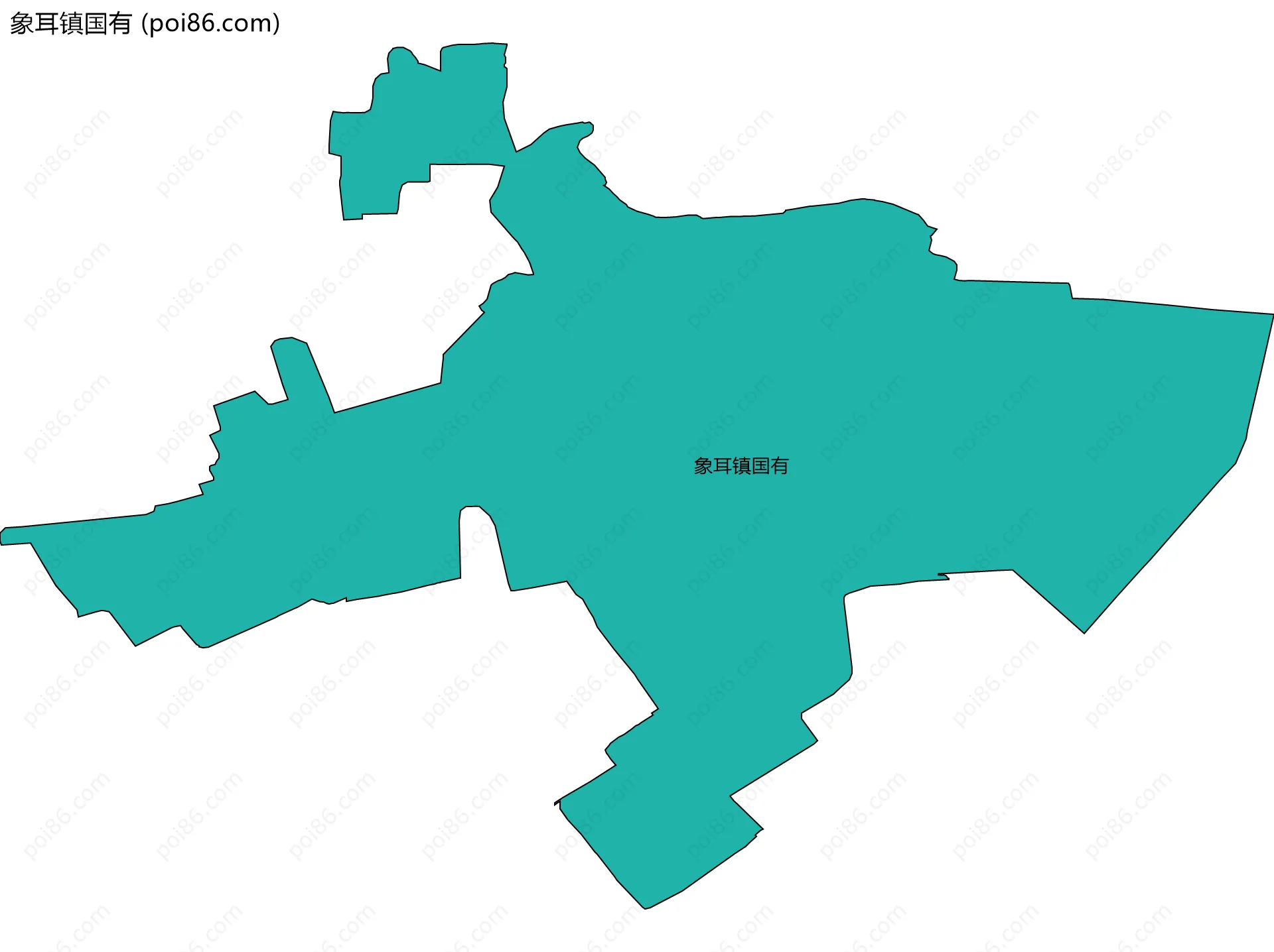 象耳镇国有边界地图