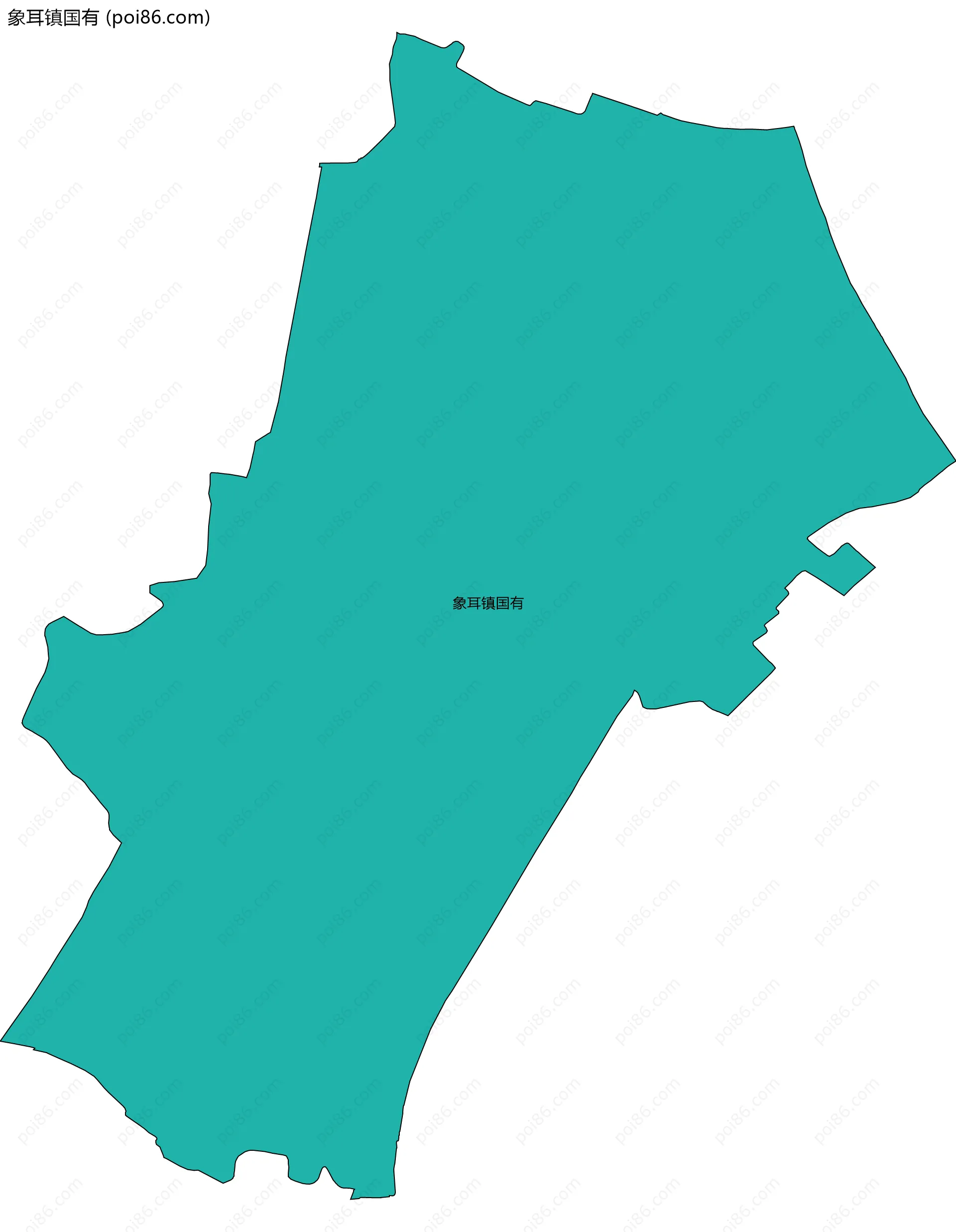 象耳镇国有边界地图