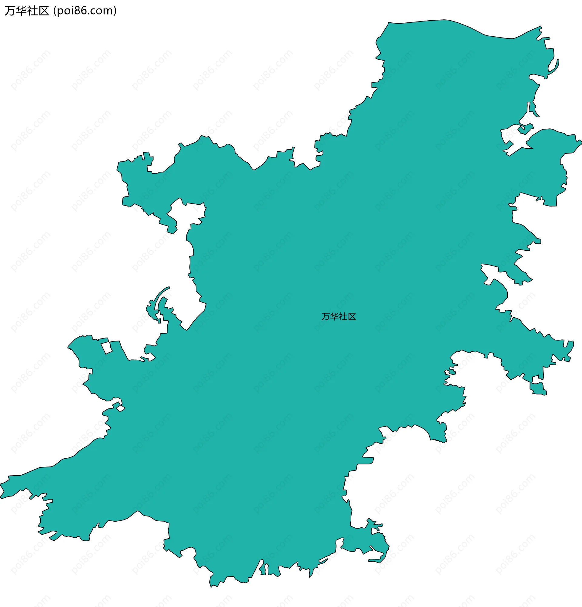 万华社区边界地图