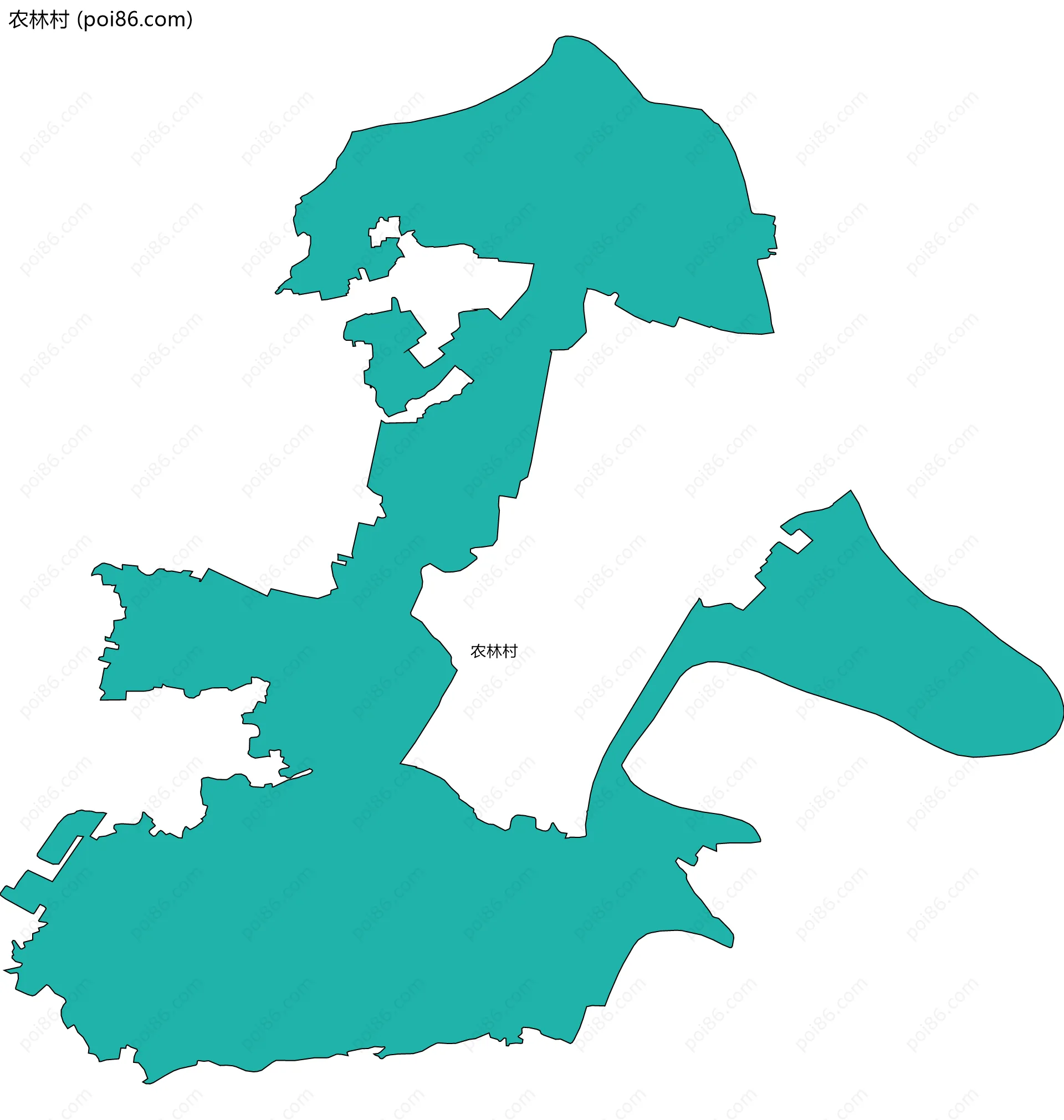 农林村边界地图