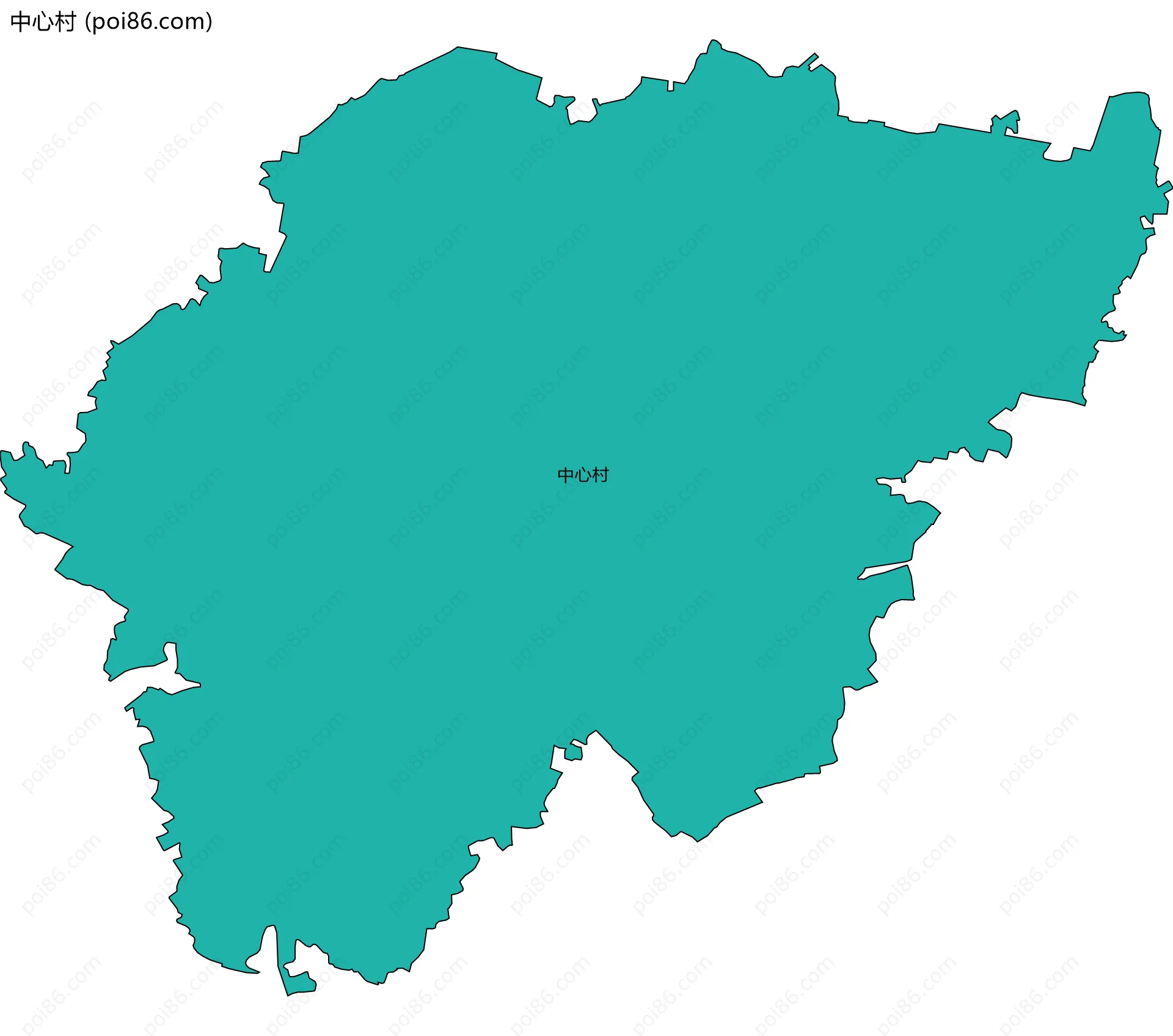 中心村边界地图