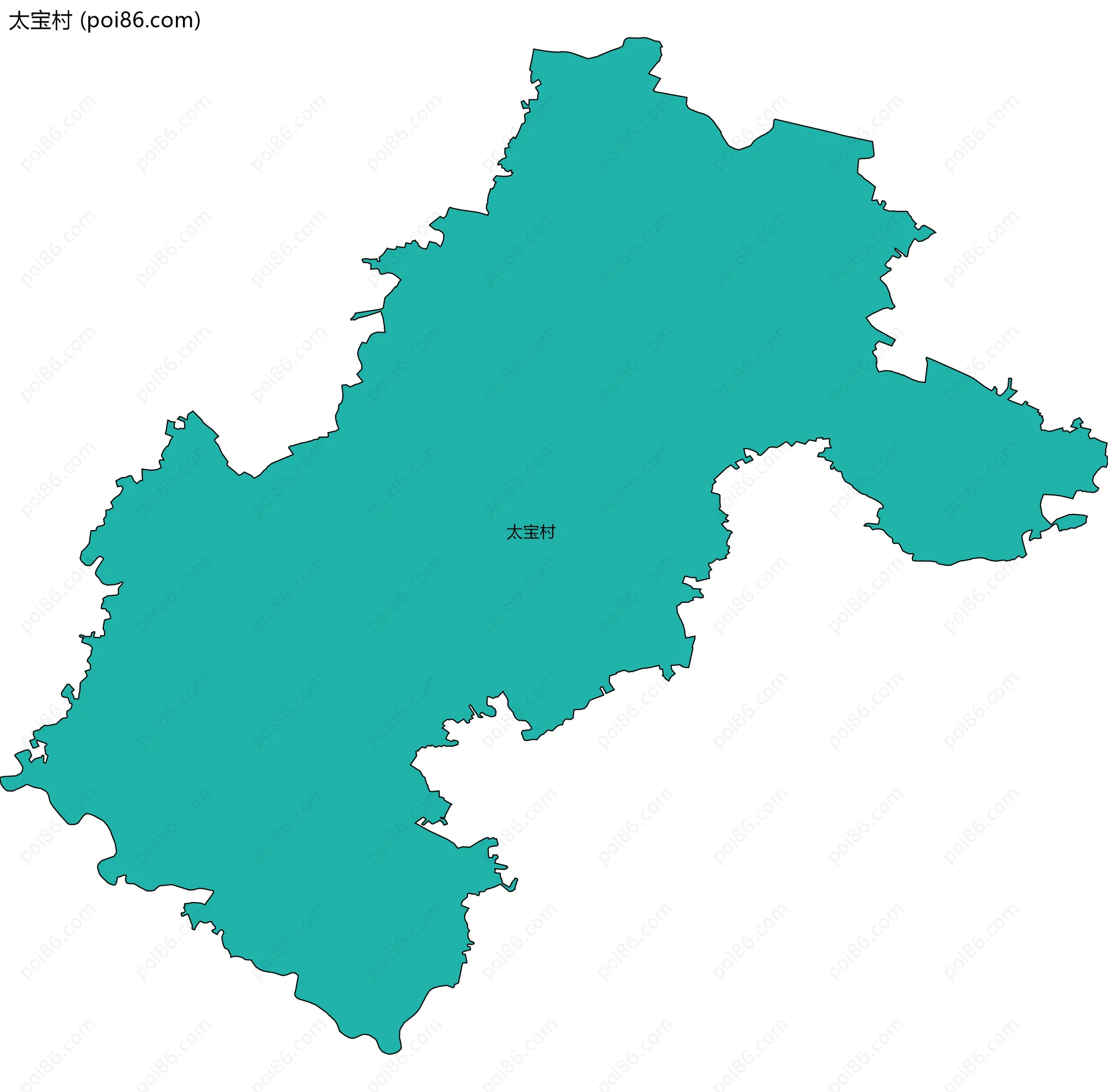 太宝村边界地图