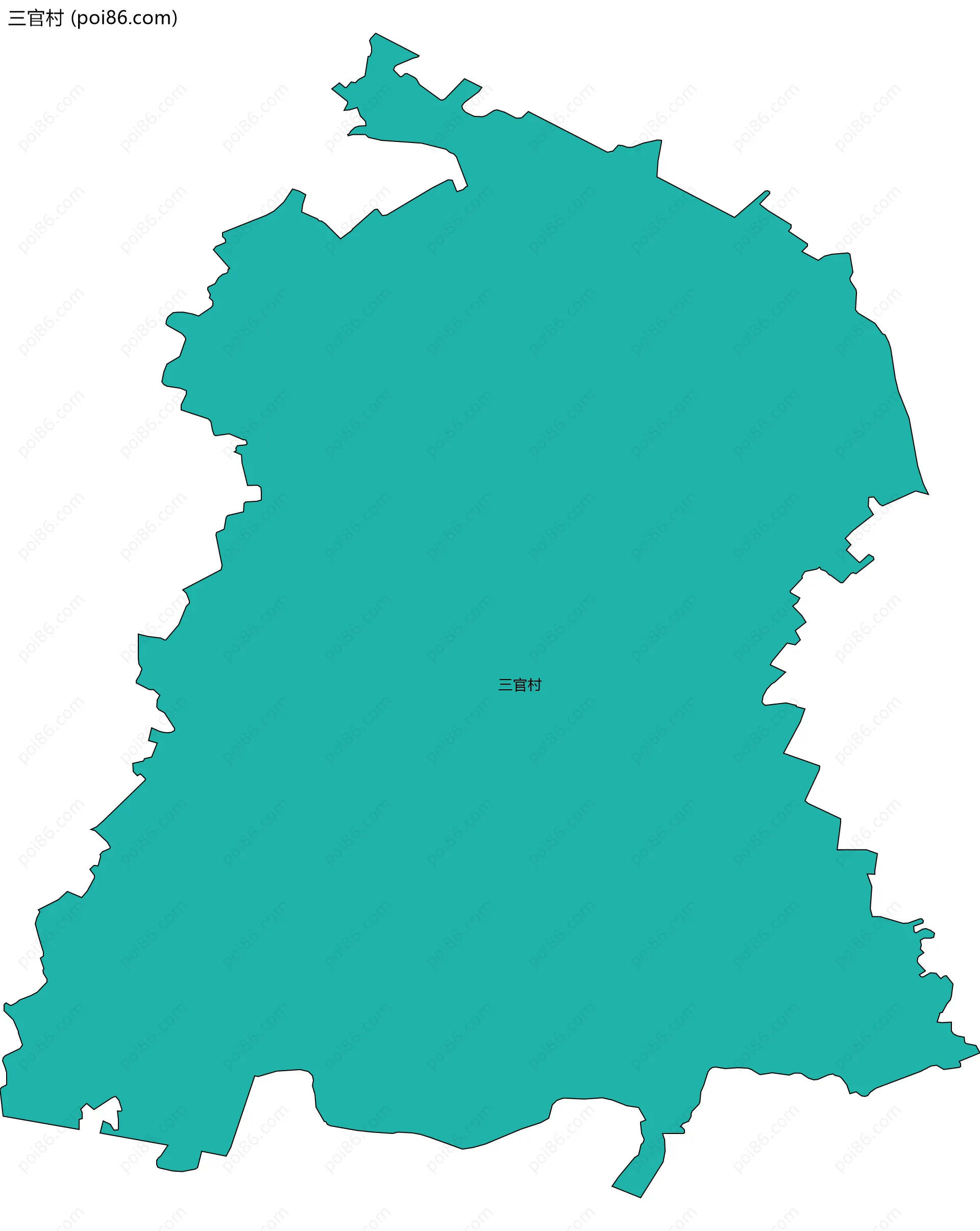 三官村边界地图