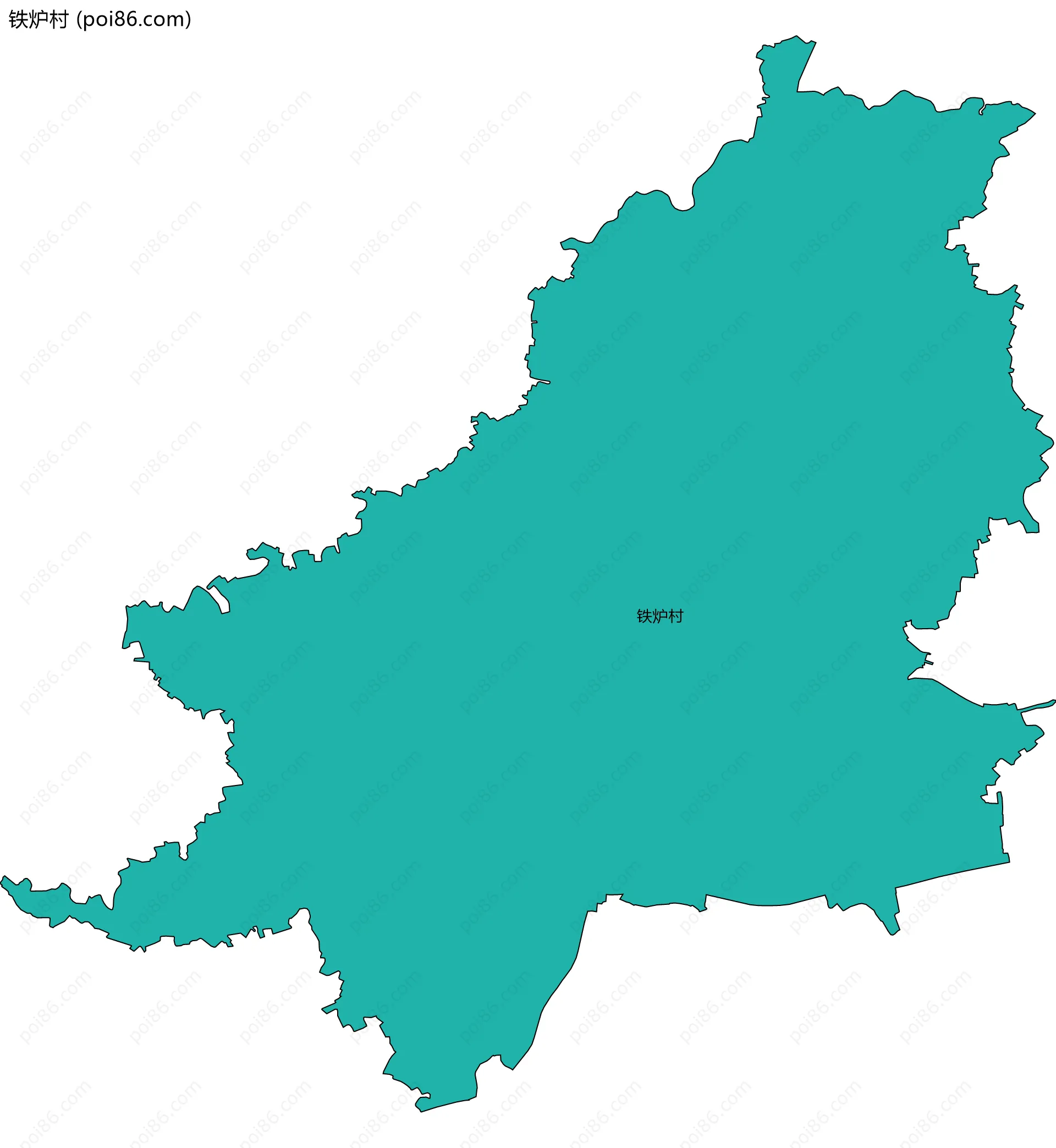 铁炉村边界地图