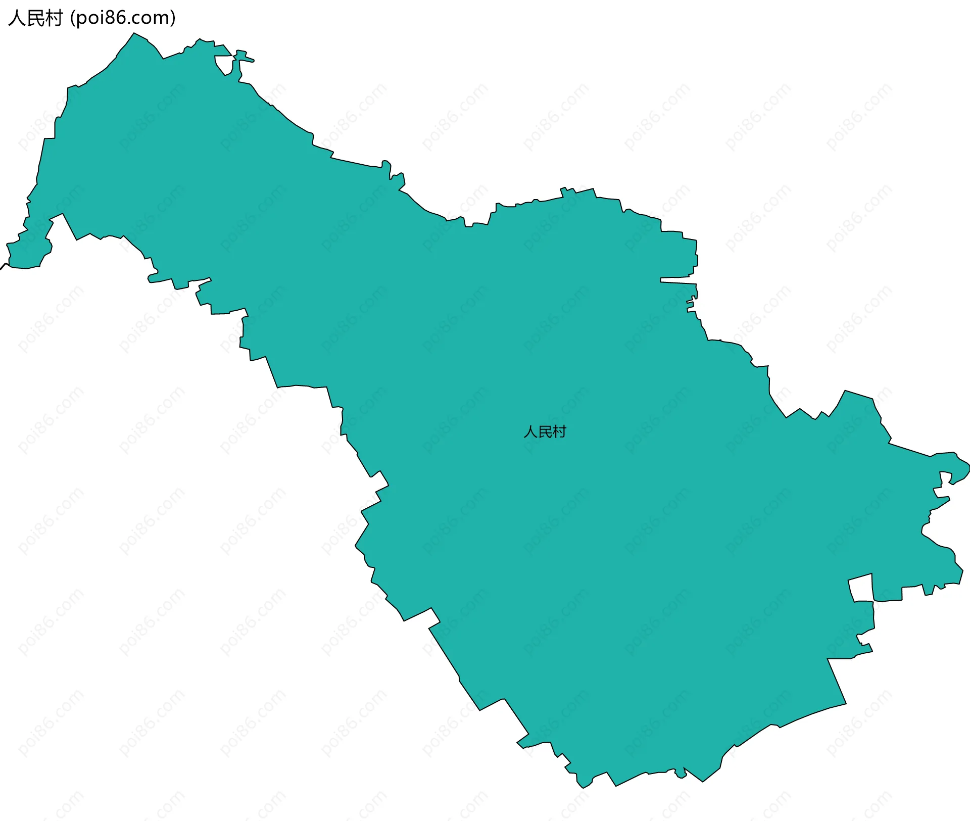 人民村边界地图