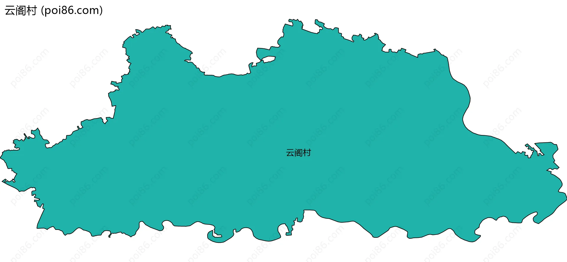 云阁村边界地图