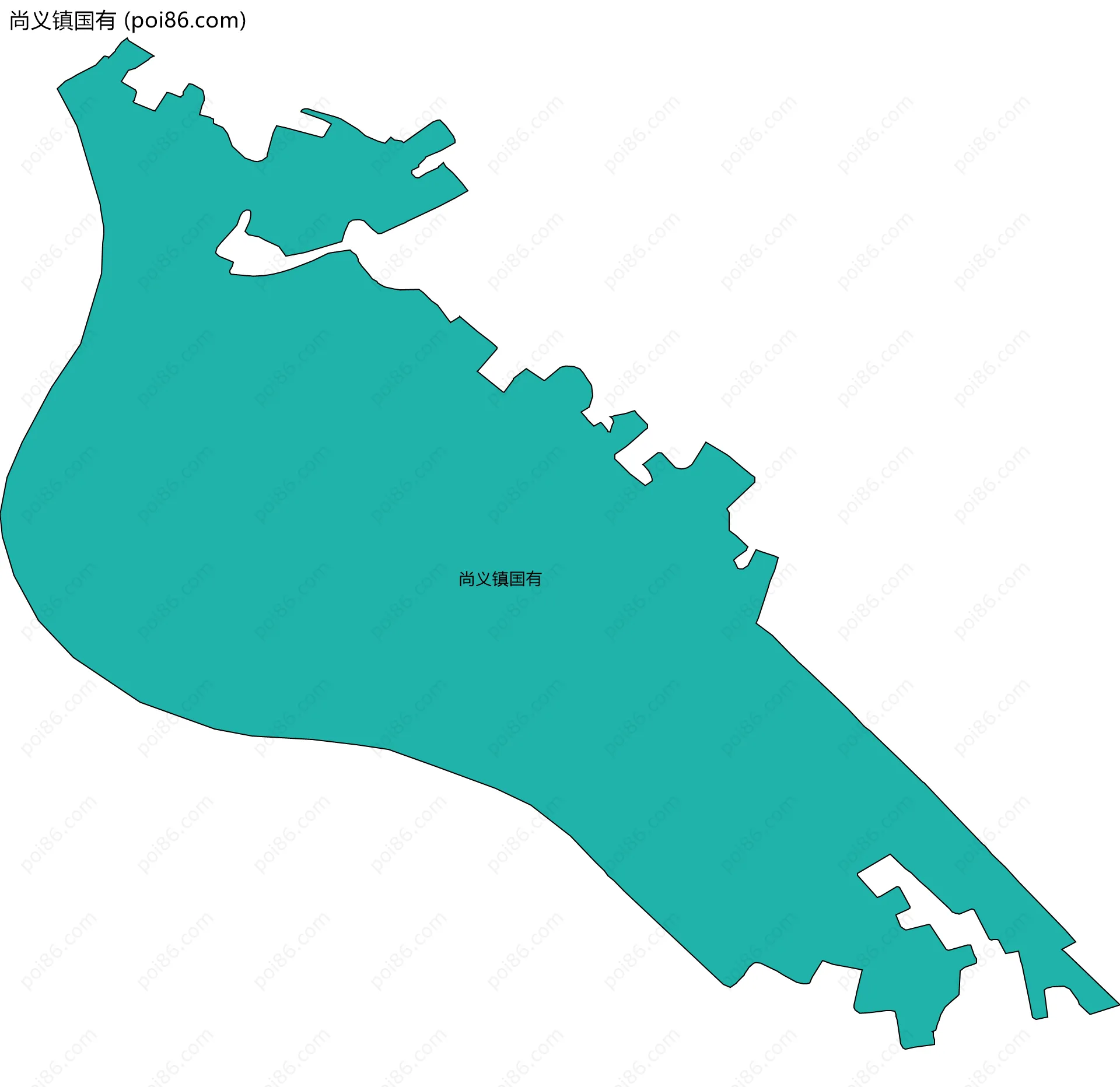 尚义镇国有边界地图