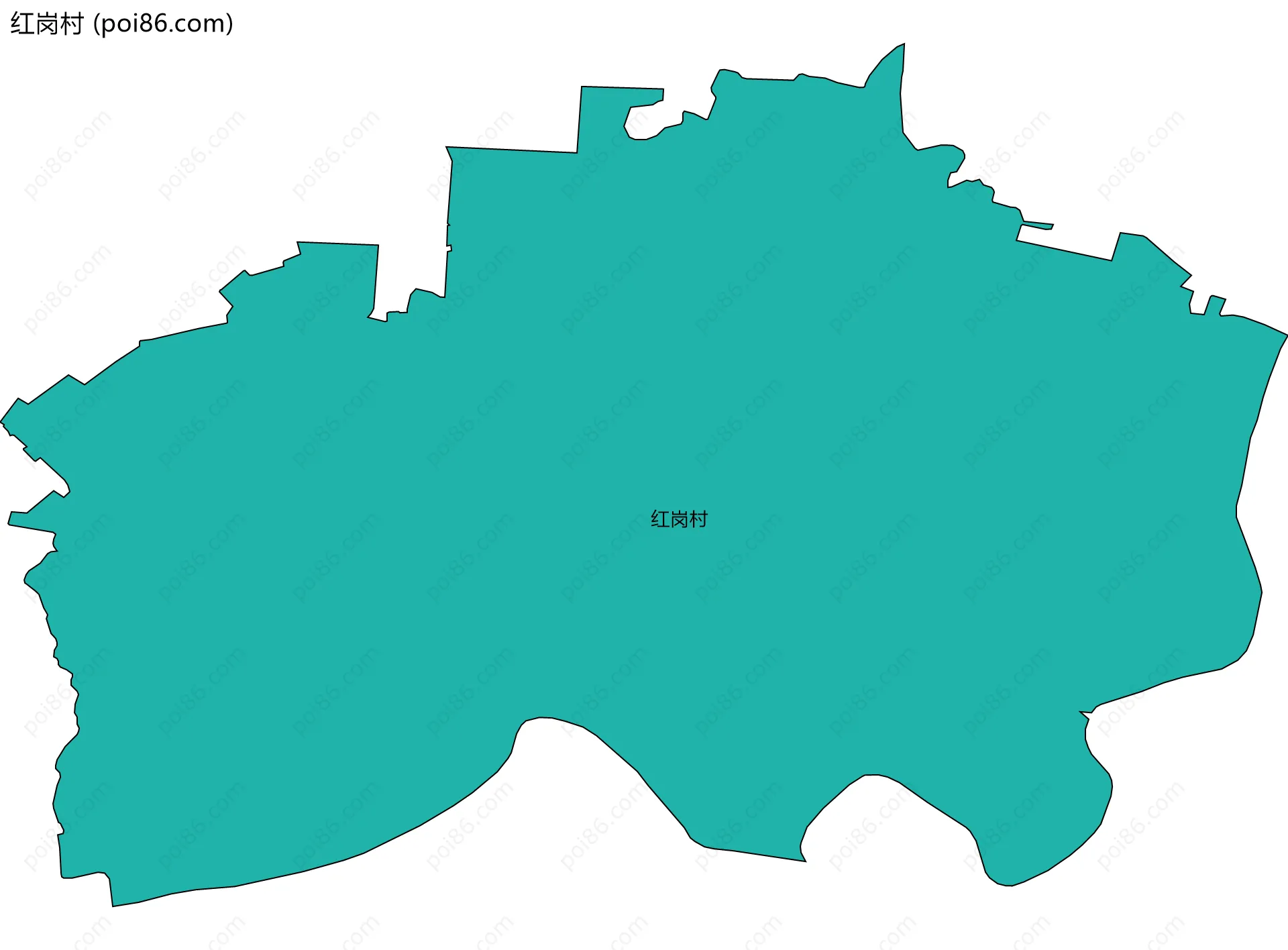 红岗村边界地图