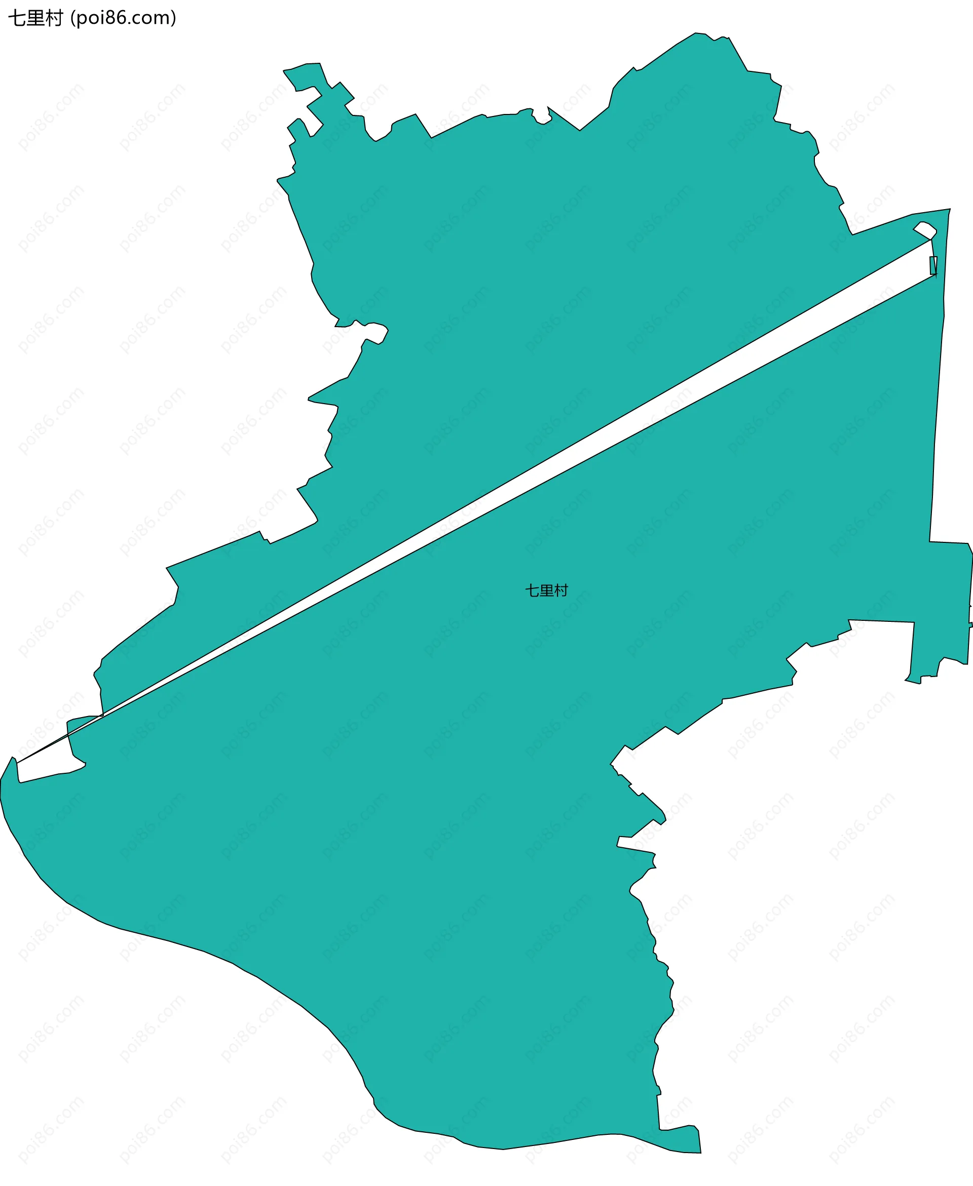七里村边界地图
