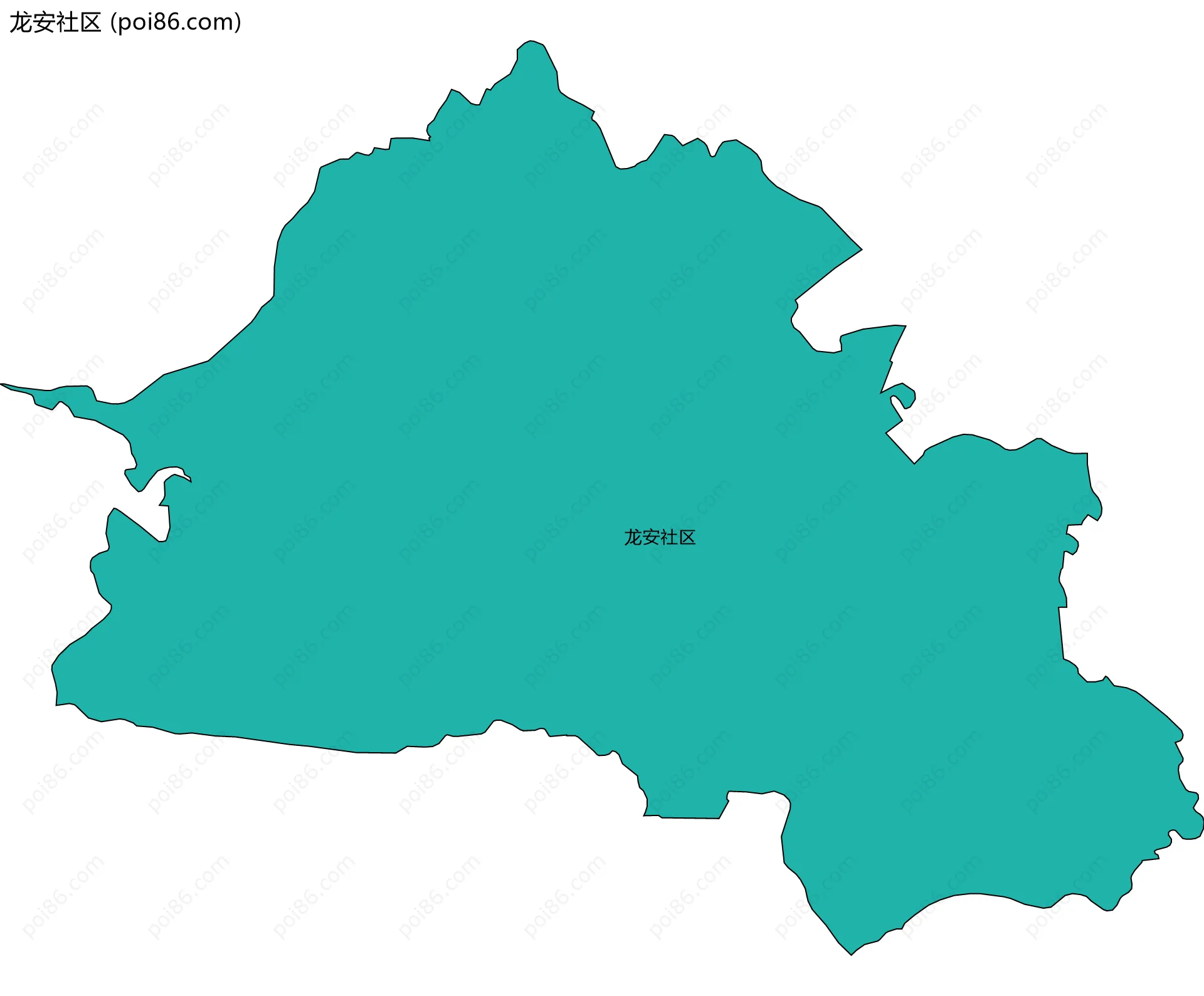 龙安社区边界地图