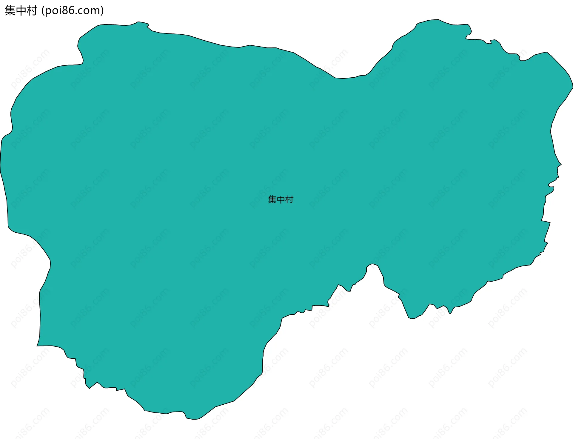 集中村边界地图