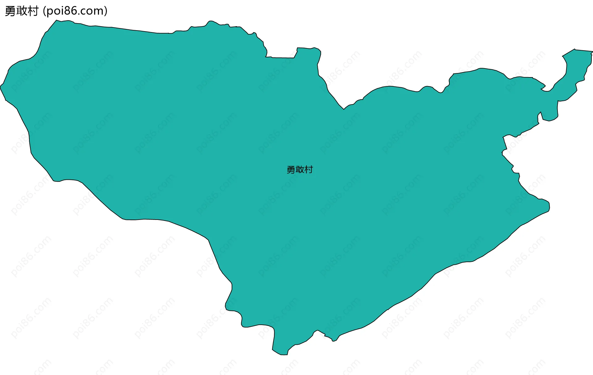 勇敢村边界地图