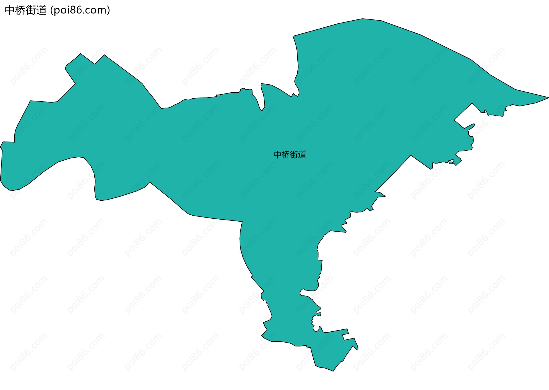 中桥街道边界地图
