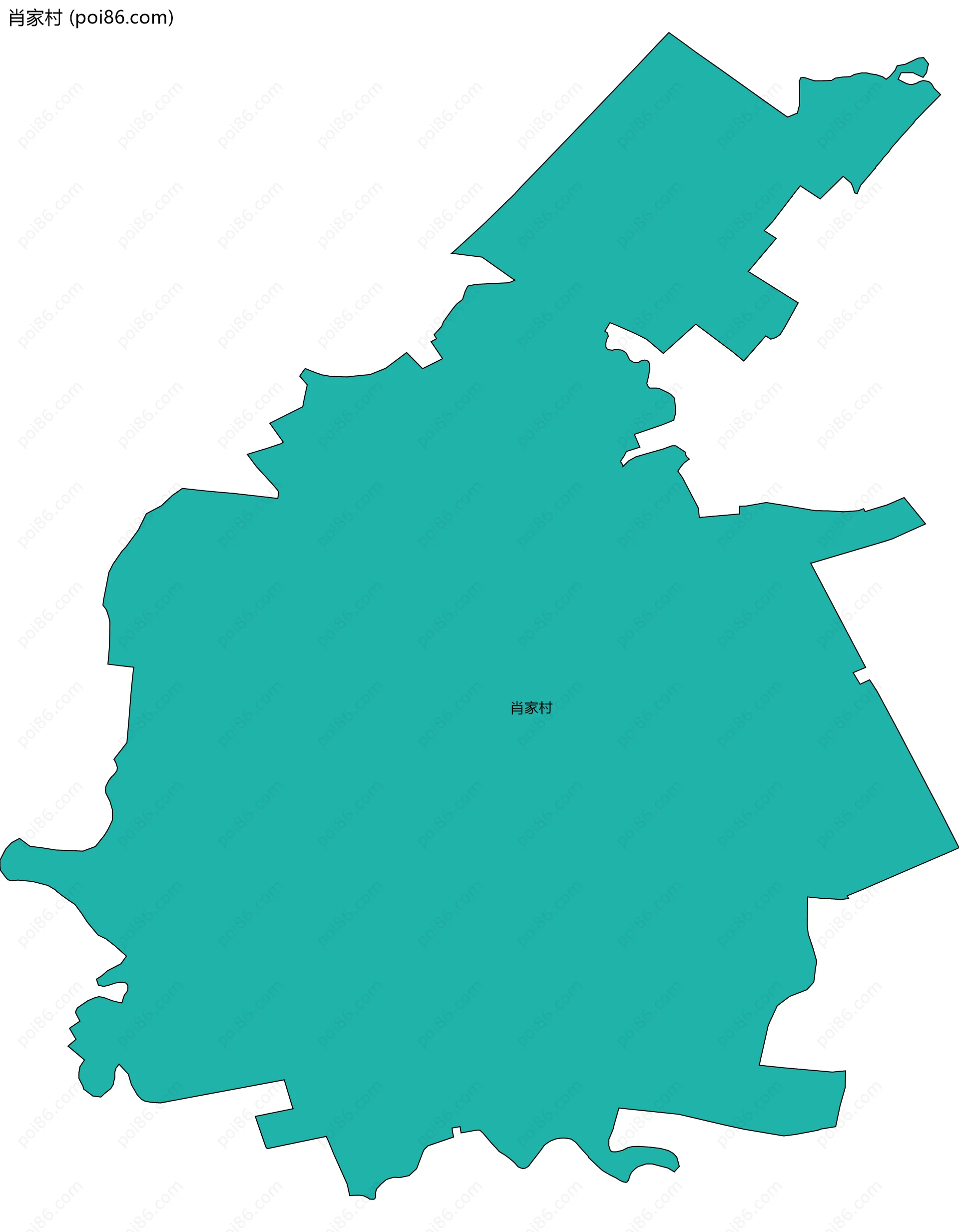 肖家村边界地图