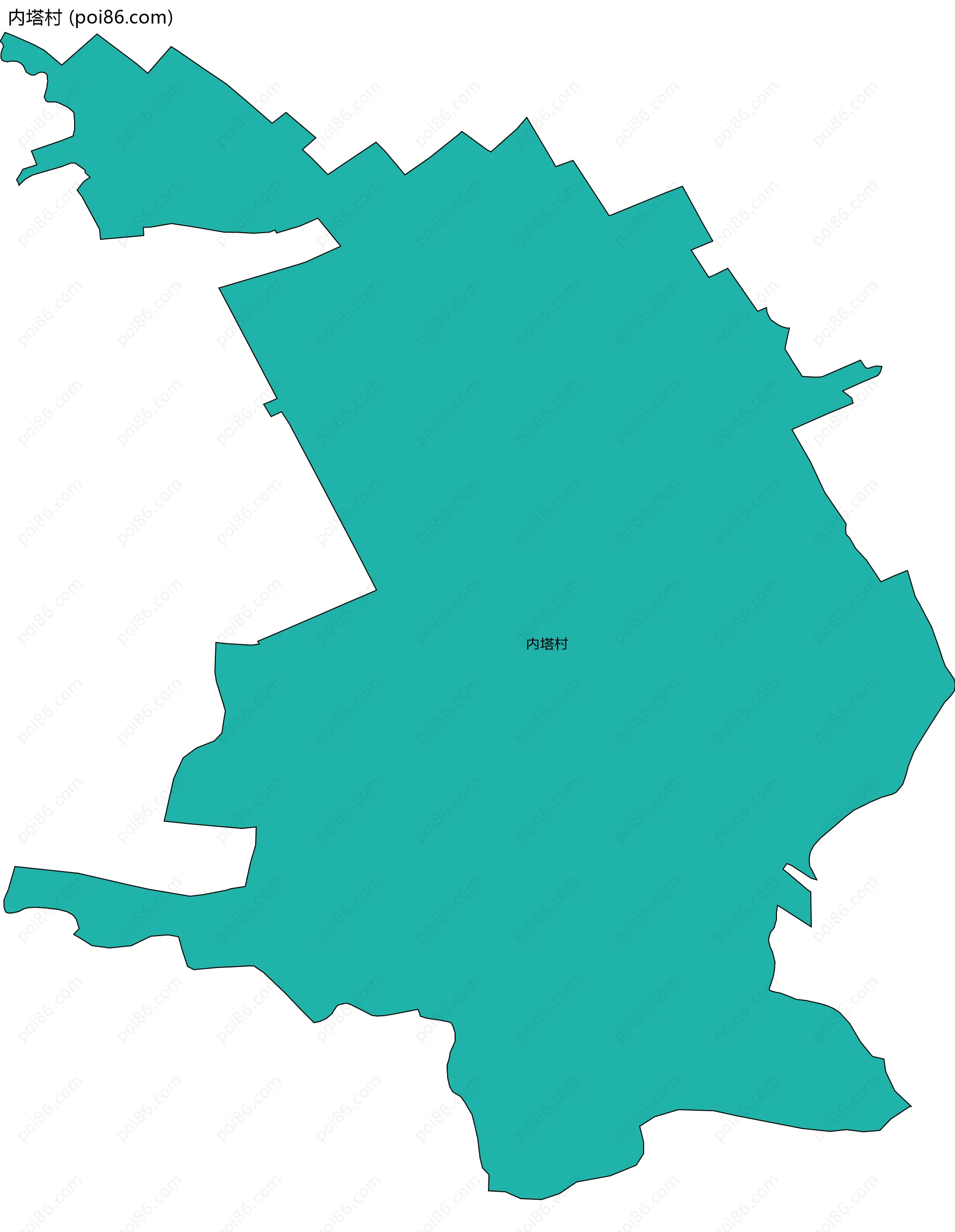 内塔村边界地图