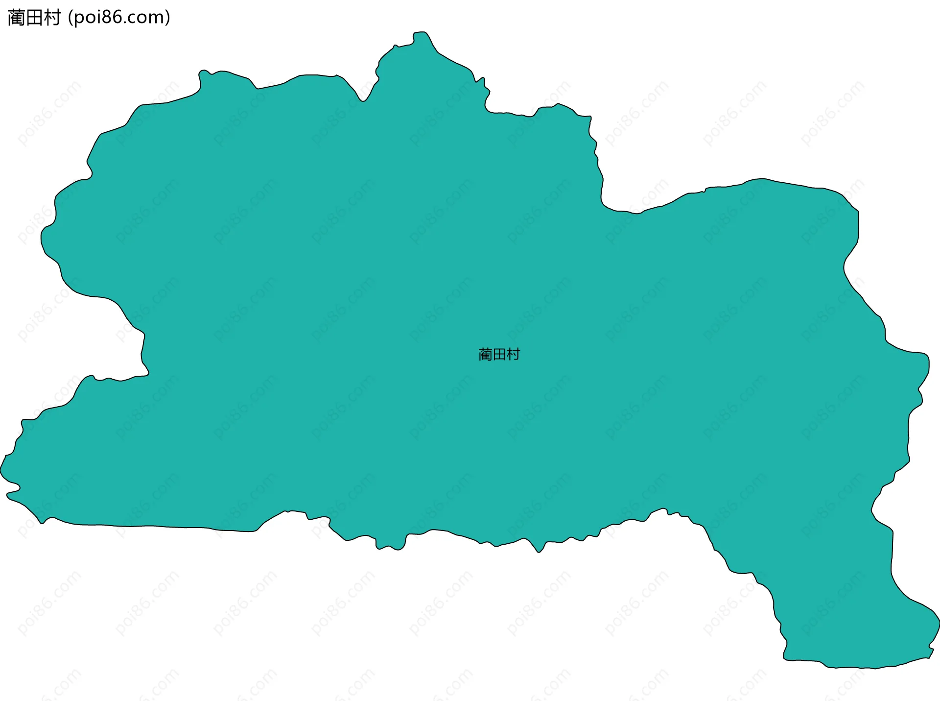 蔺田村边界地图