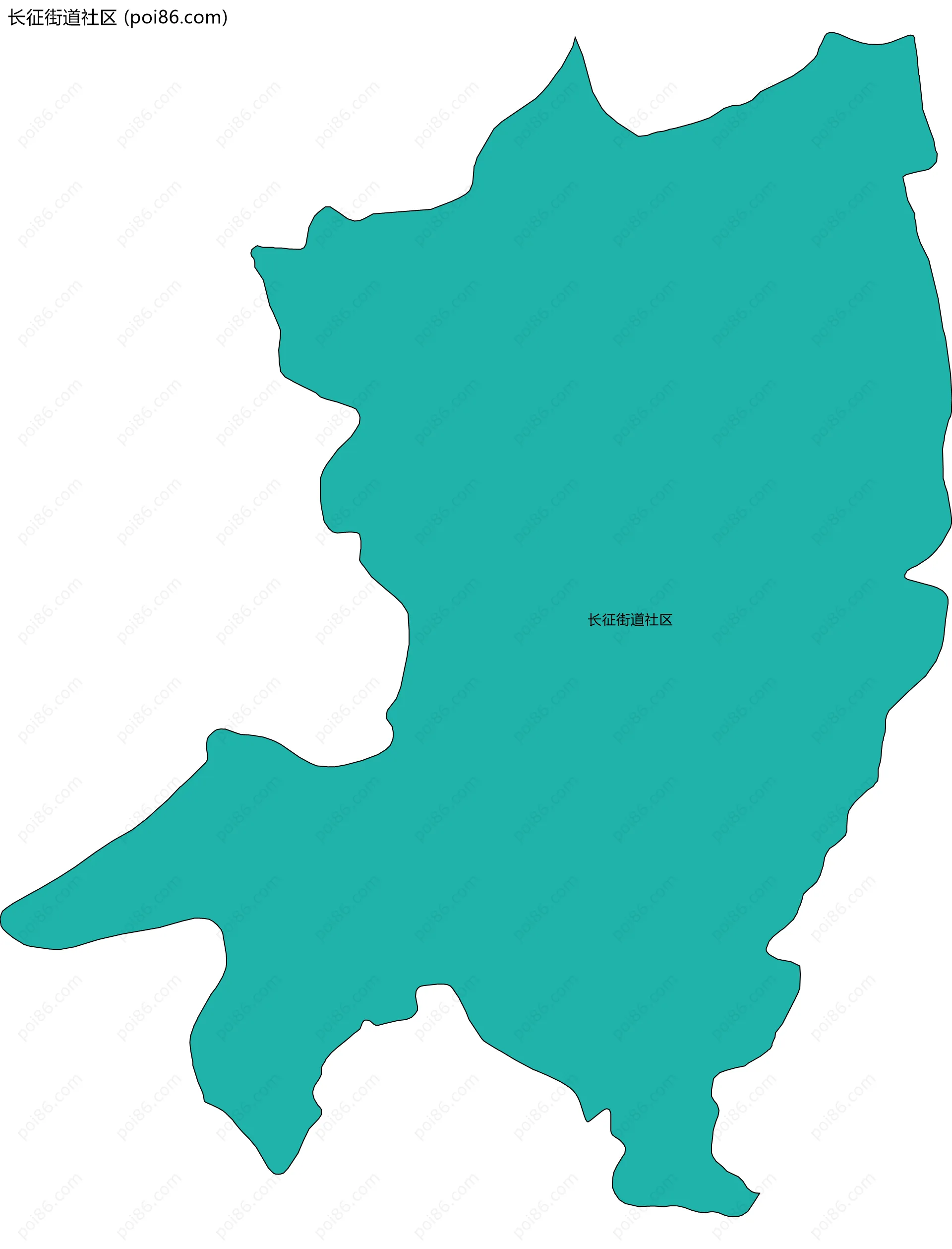 长征街道社区边界地图