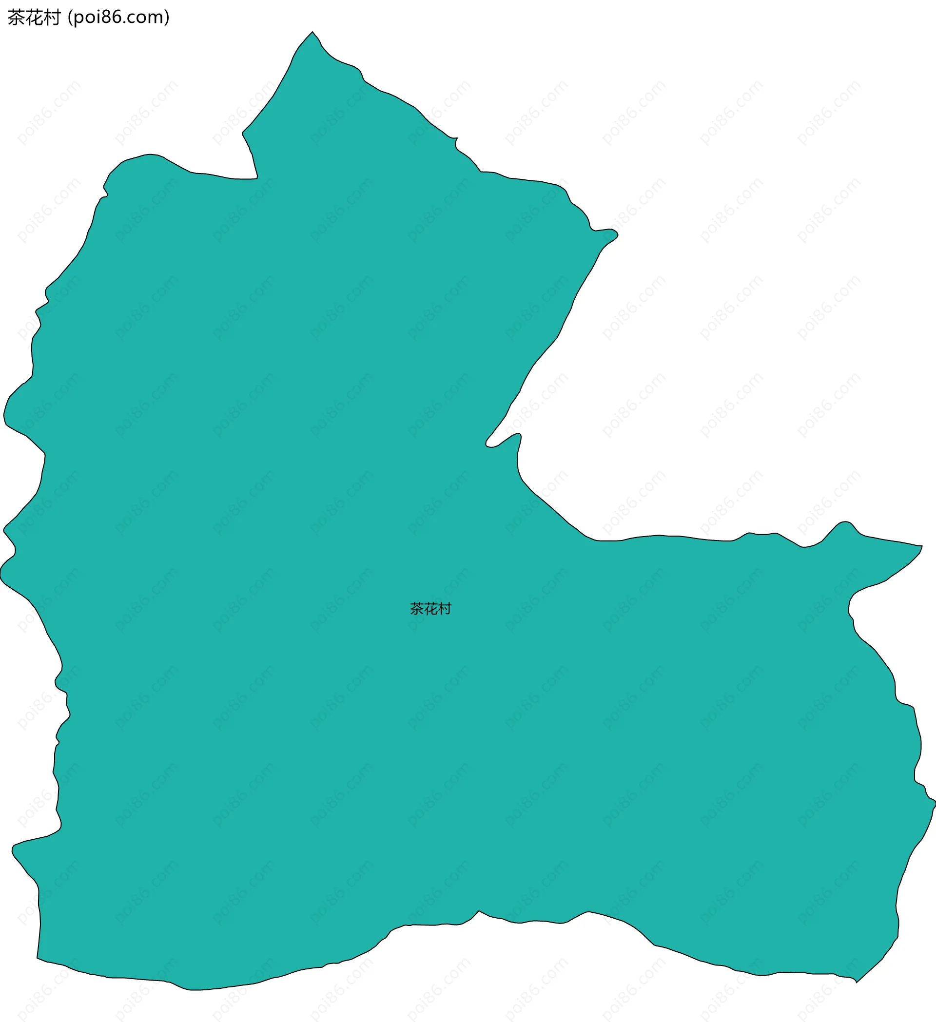 茶花村边界地图