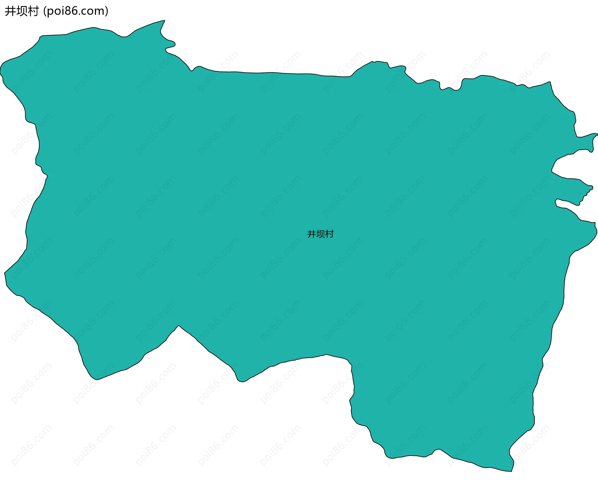 井坝村边界地图