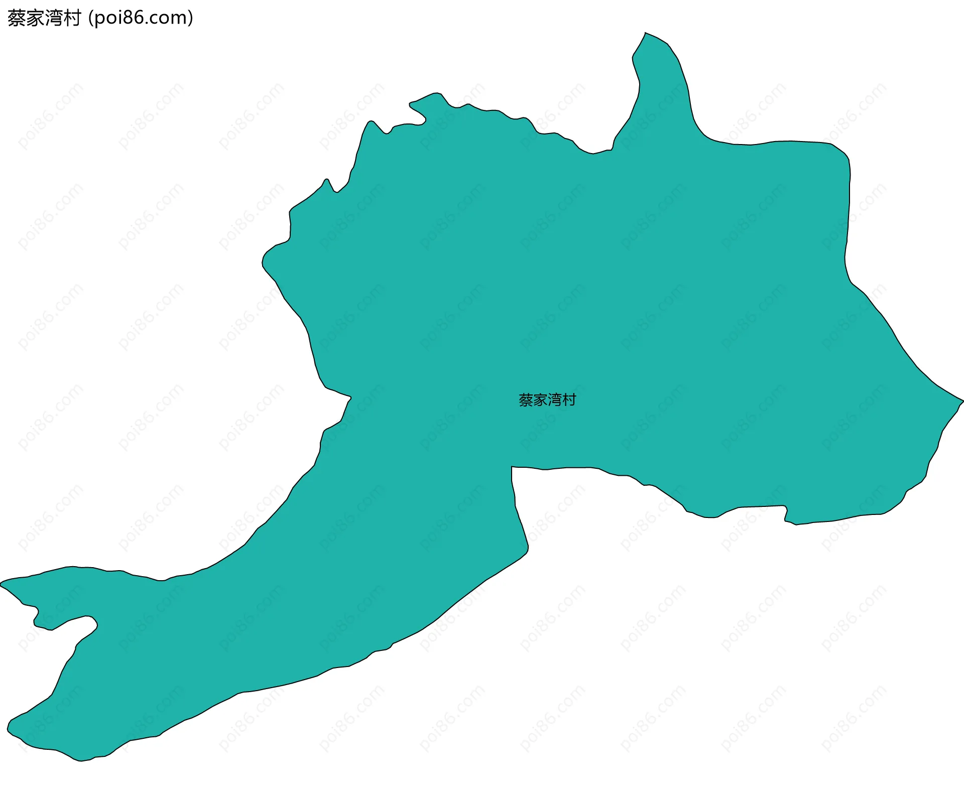 蔡家湾村边界地图