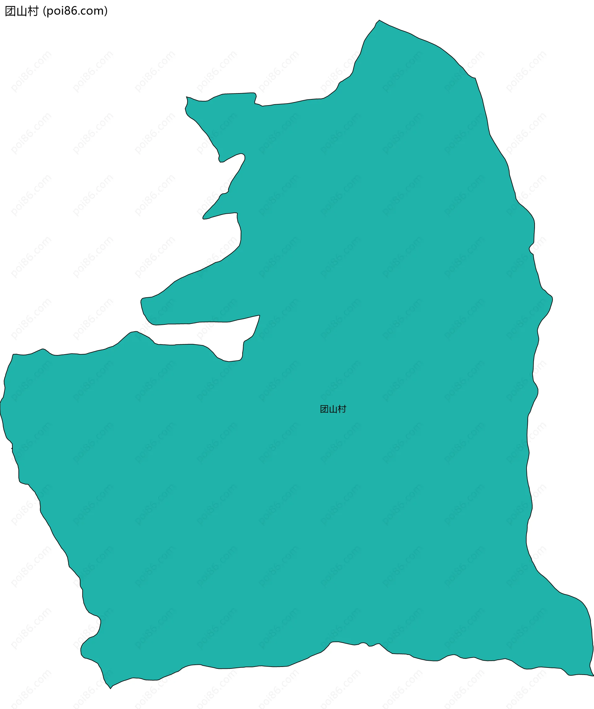 团山村边界地图