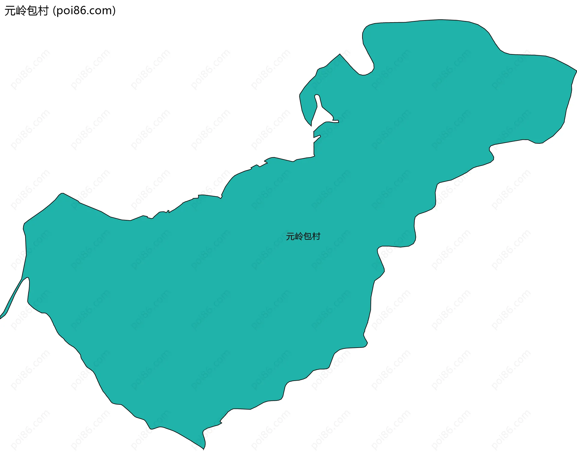元岭包村边界地图