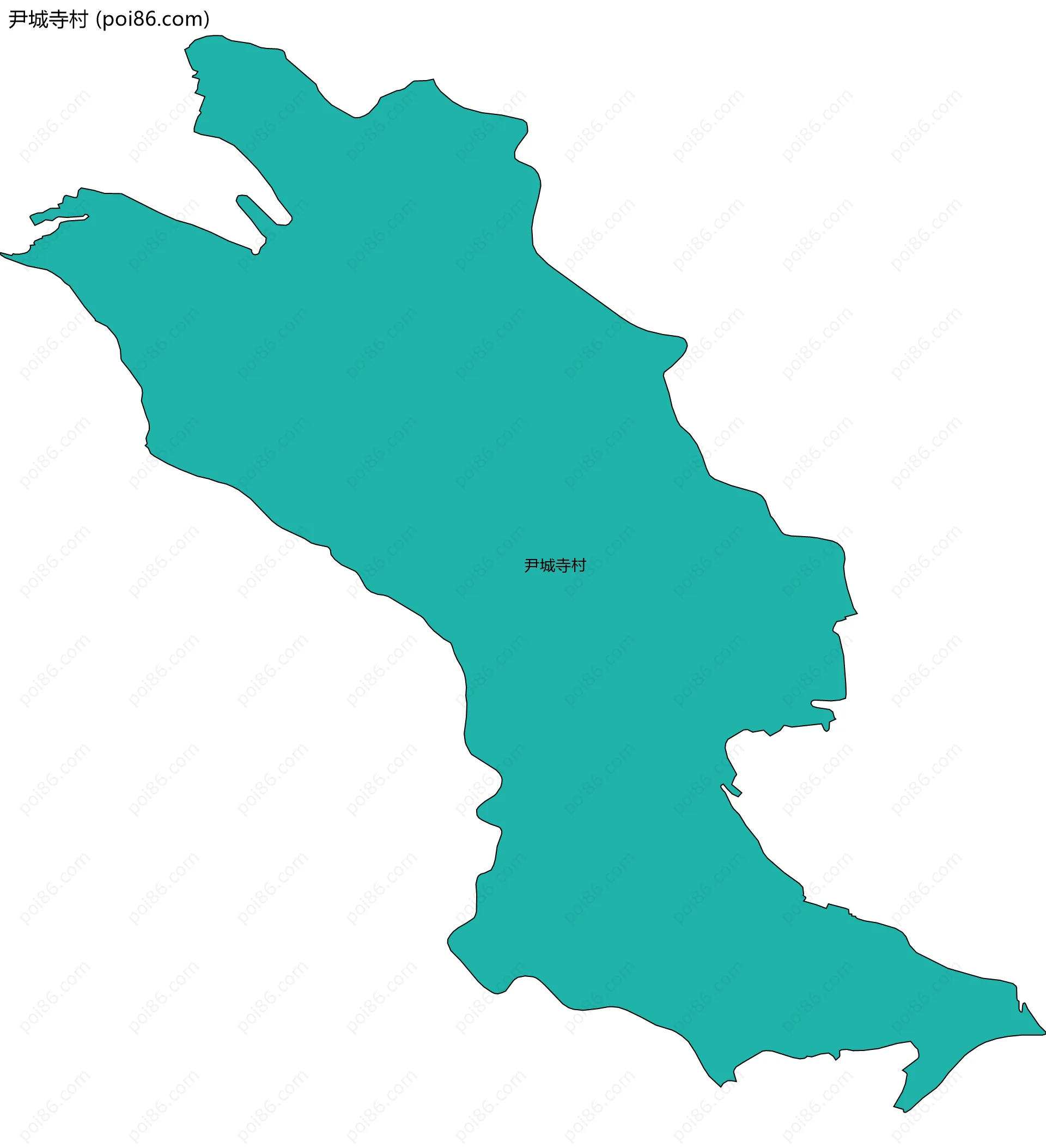 尹城寺村边界地图