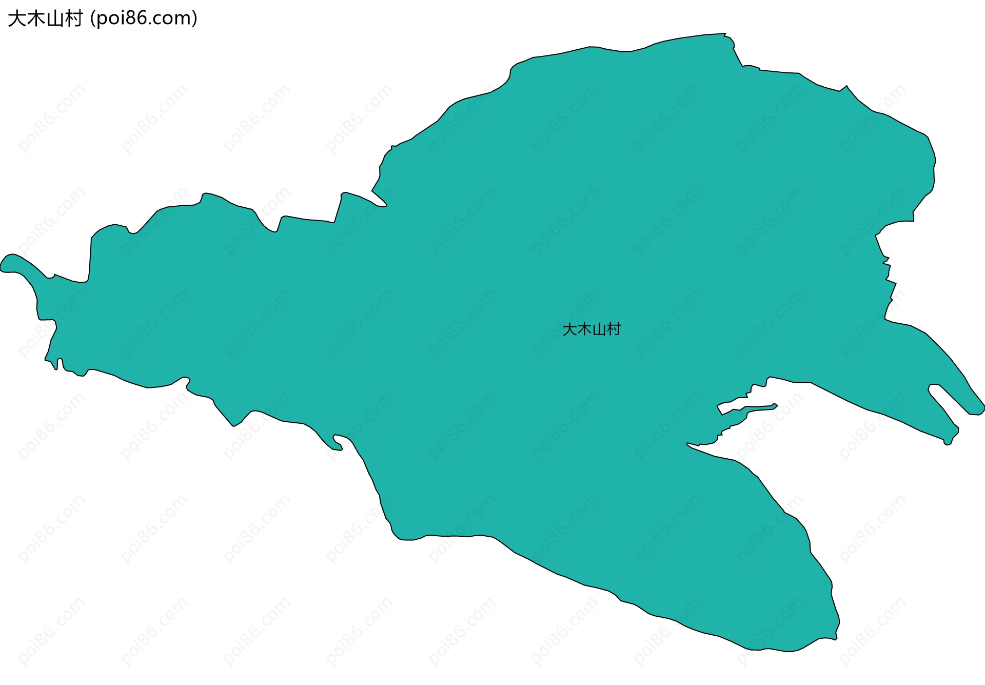 大木山村边界地图
