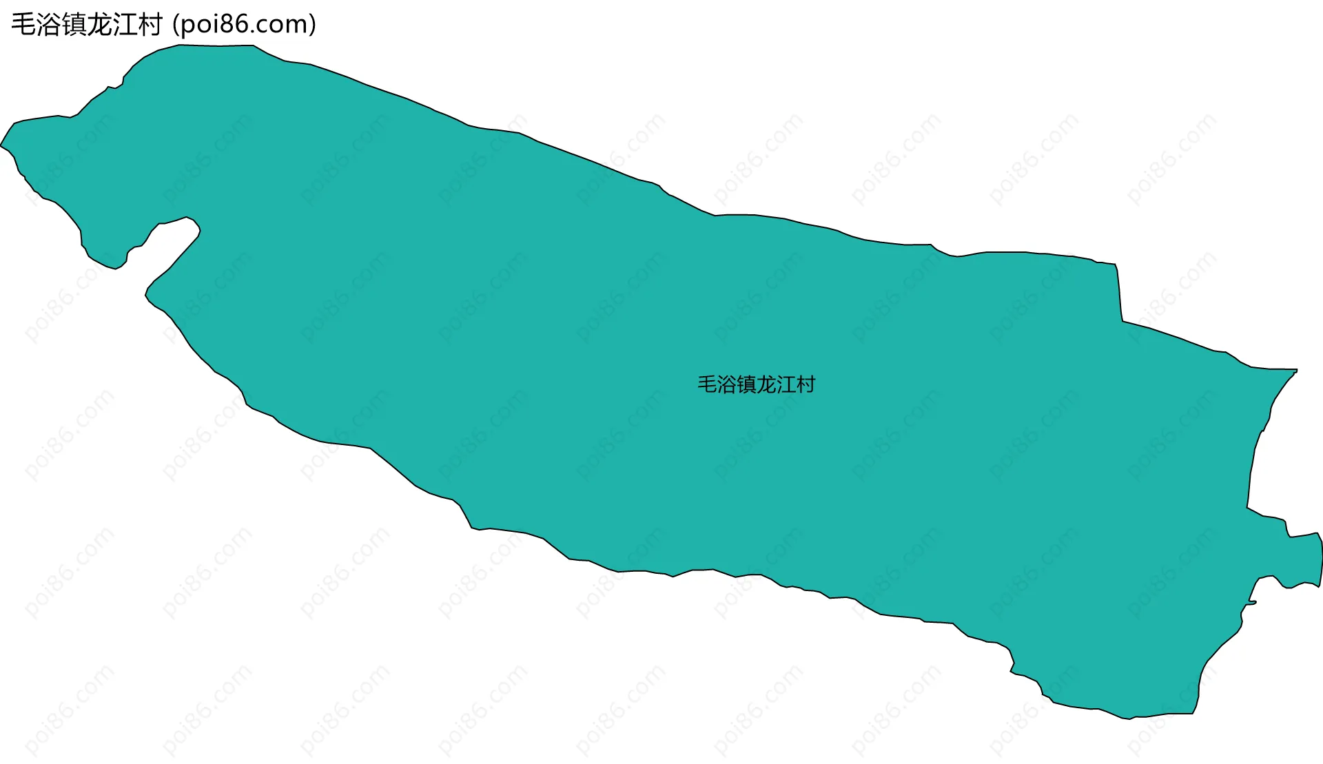 毛浴镇龙江村边界地图