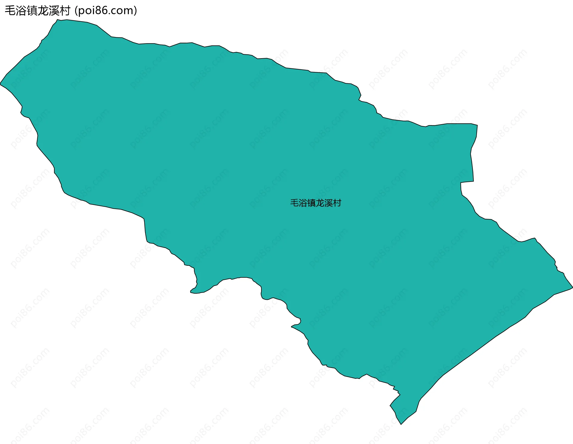 毛浴镇龙溪村边界地图