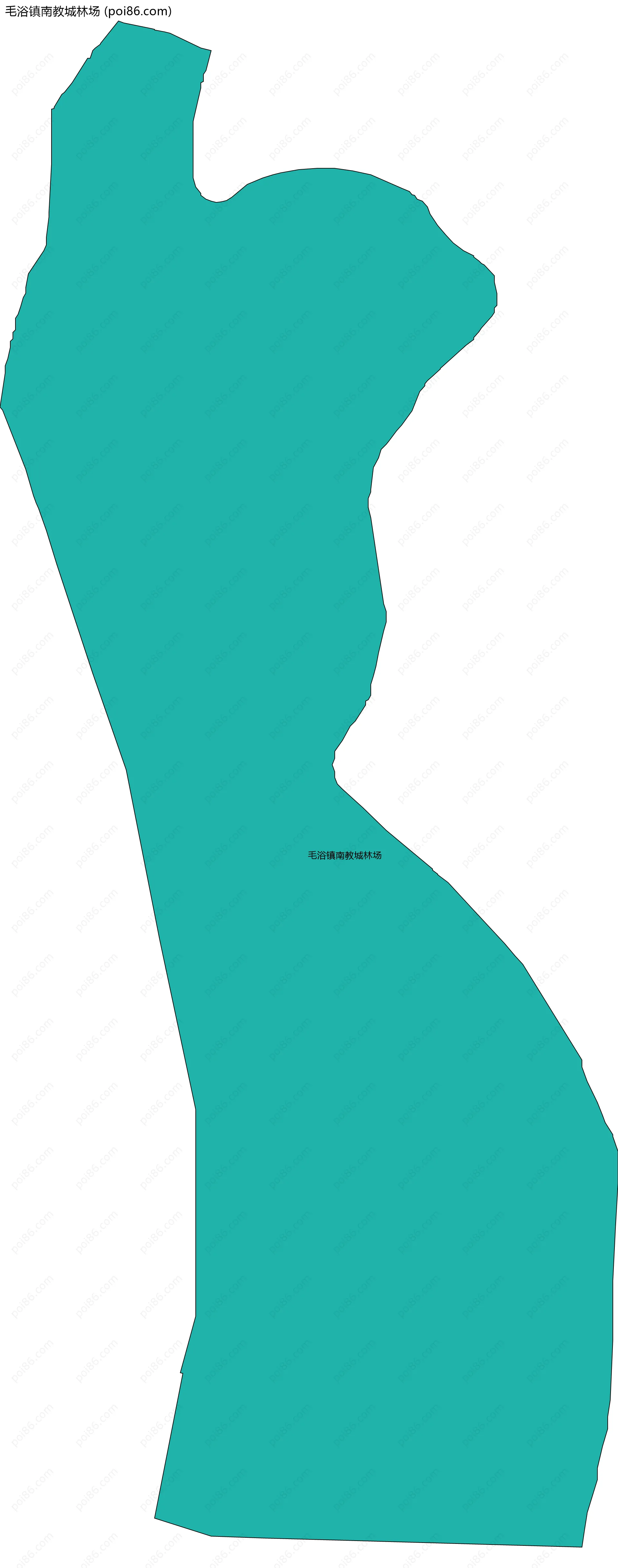 毛浴镇南教城林场边界地图