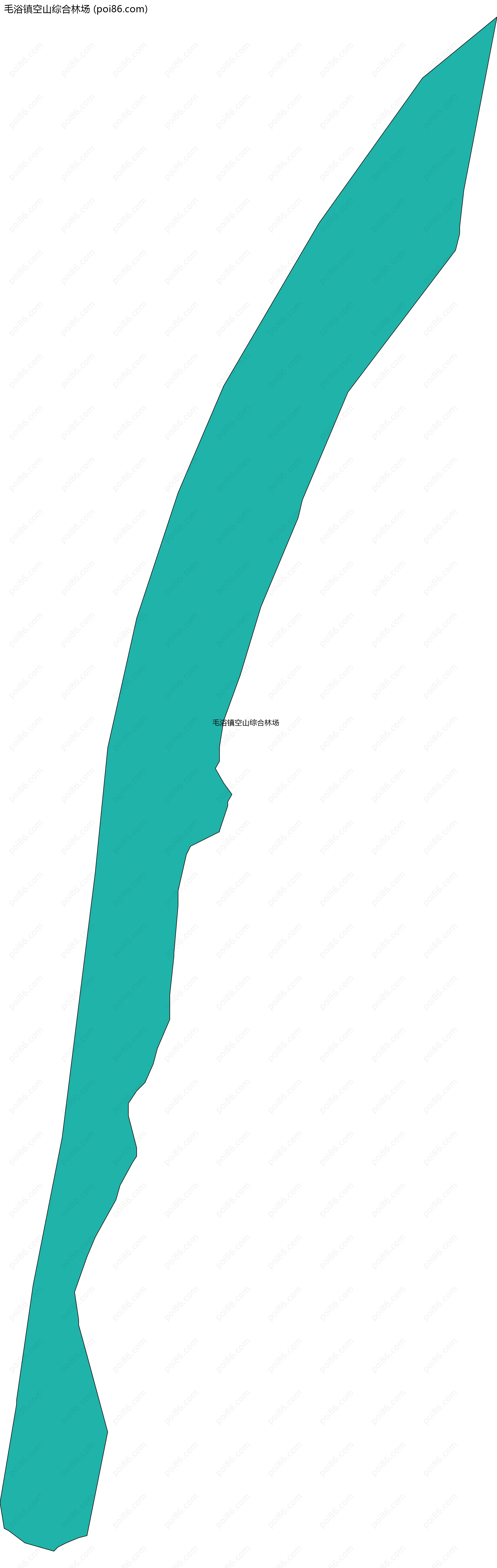 毛浴镇空山综合林场边界地图