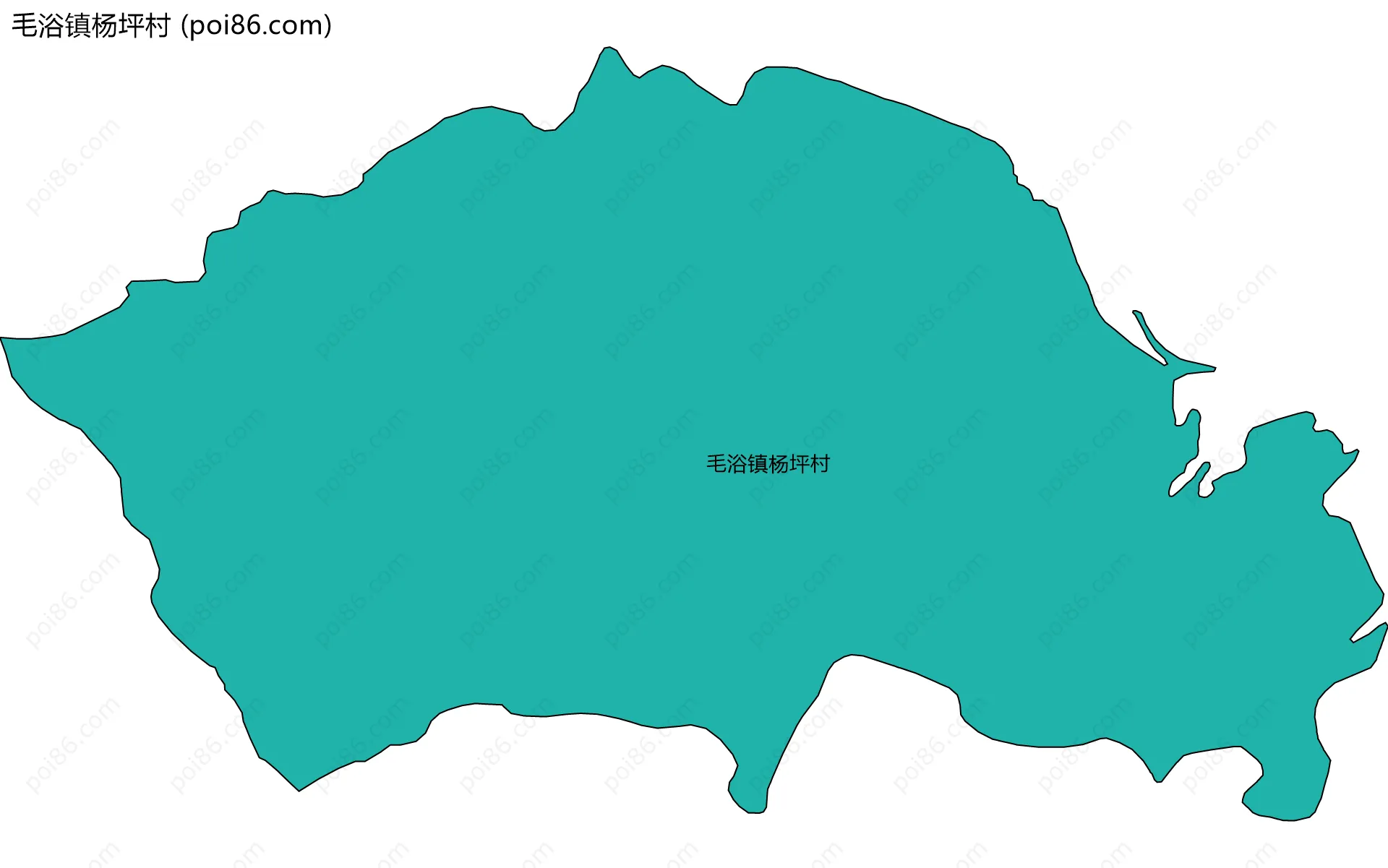 毛浴镇杨坪村边界地图