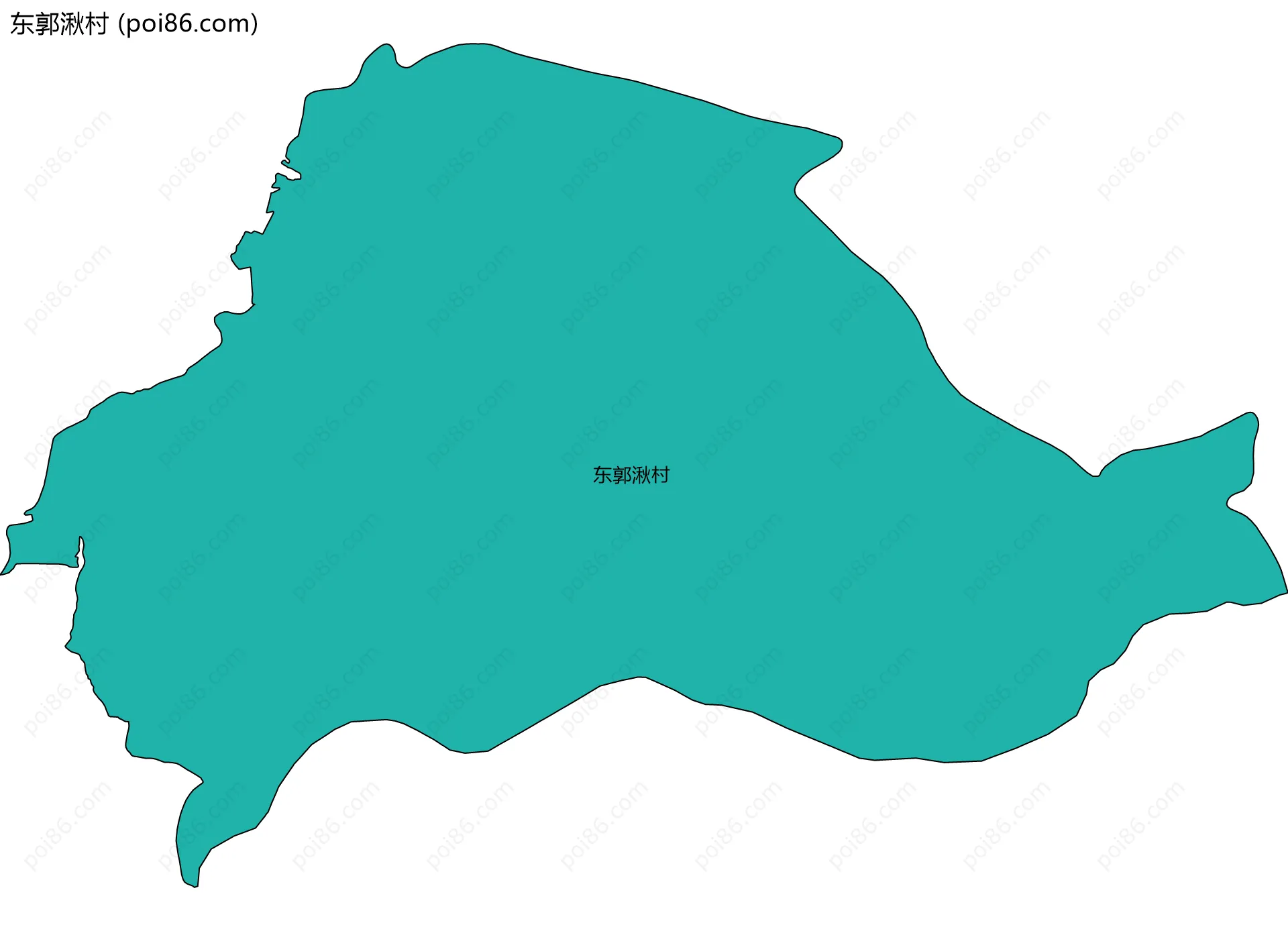 东郭湫村边界地图