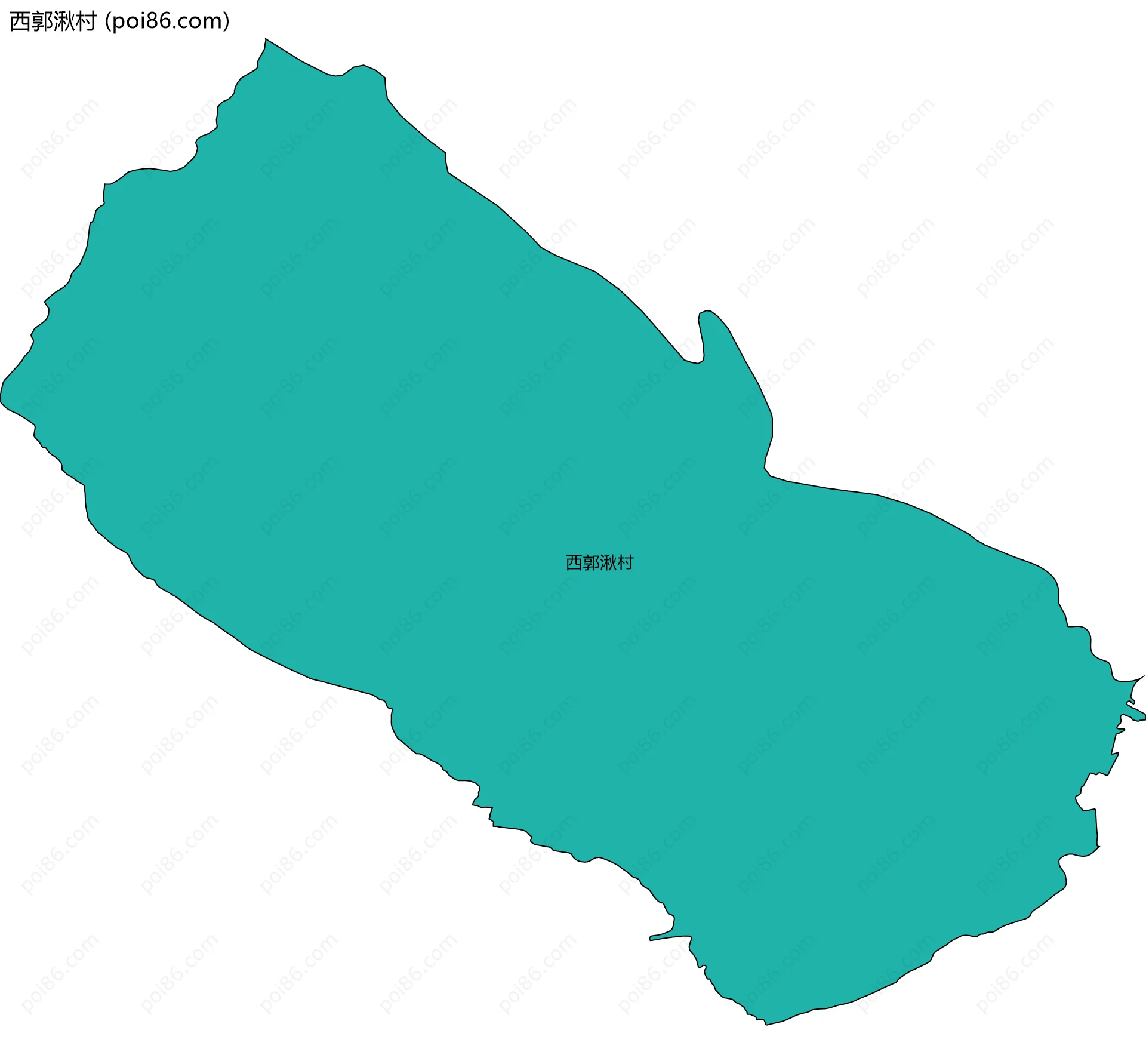 西郭湫村边界地图