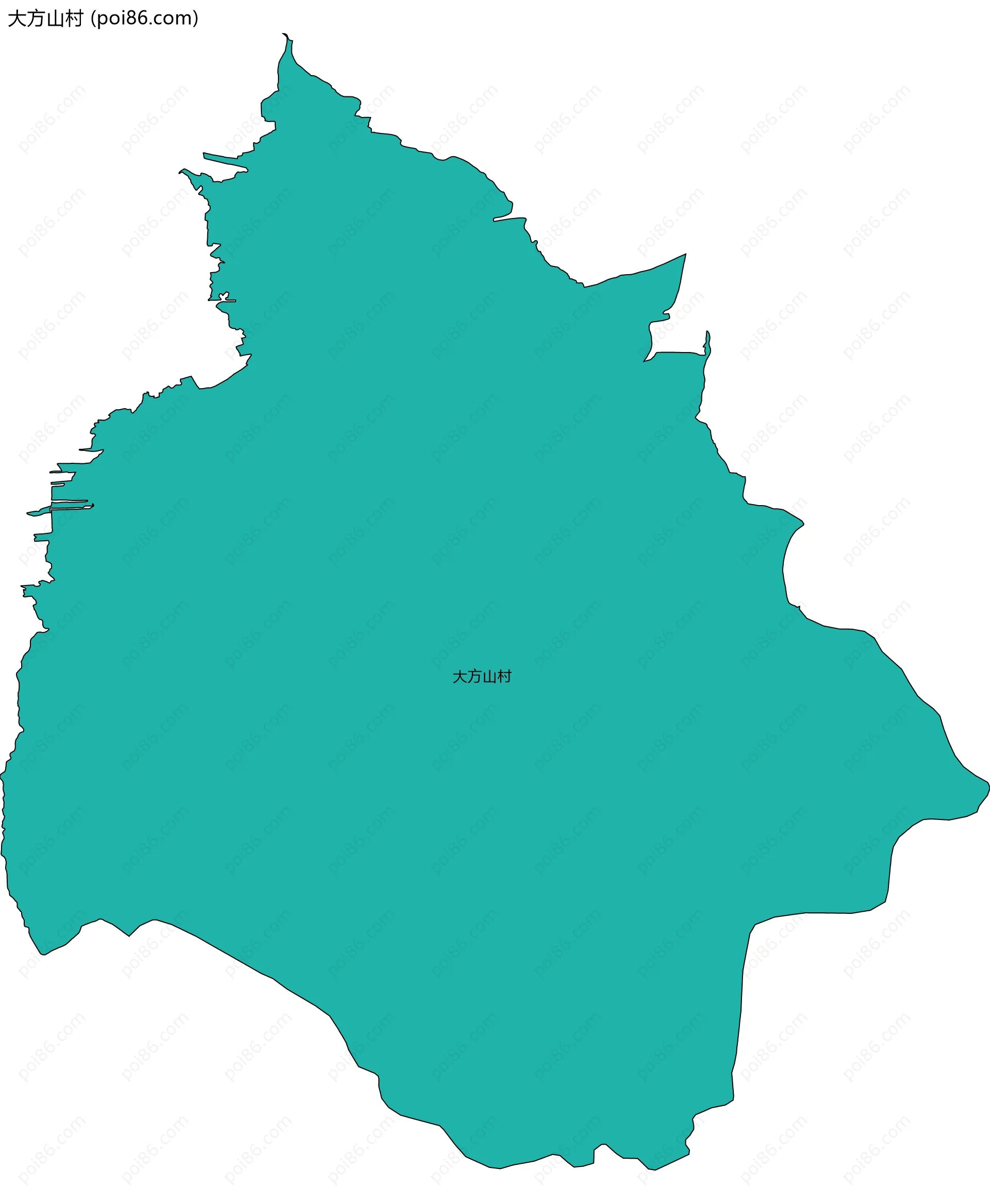 大方山村边界地图