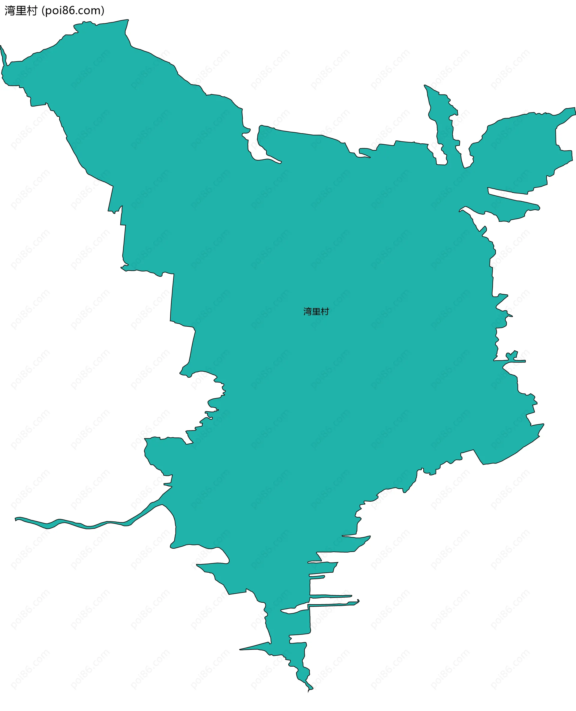 湾里村边界地图