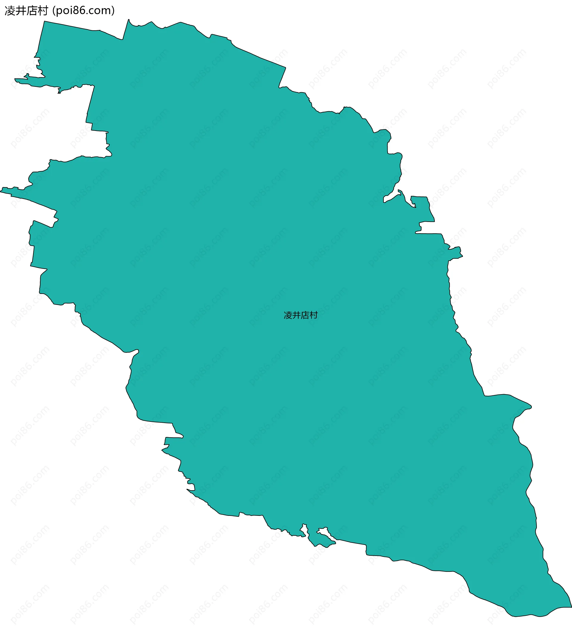 凌井店村边界地图