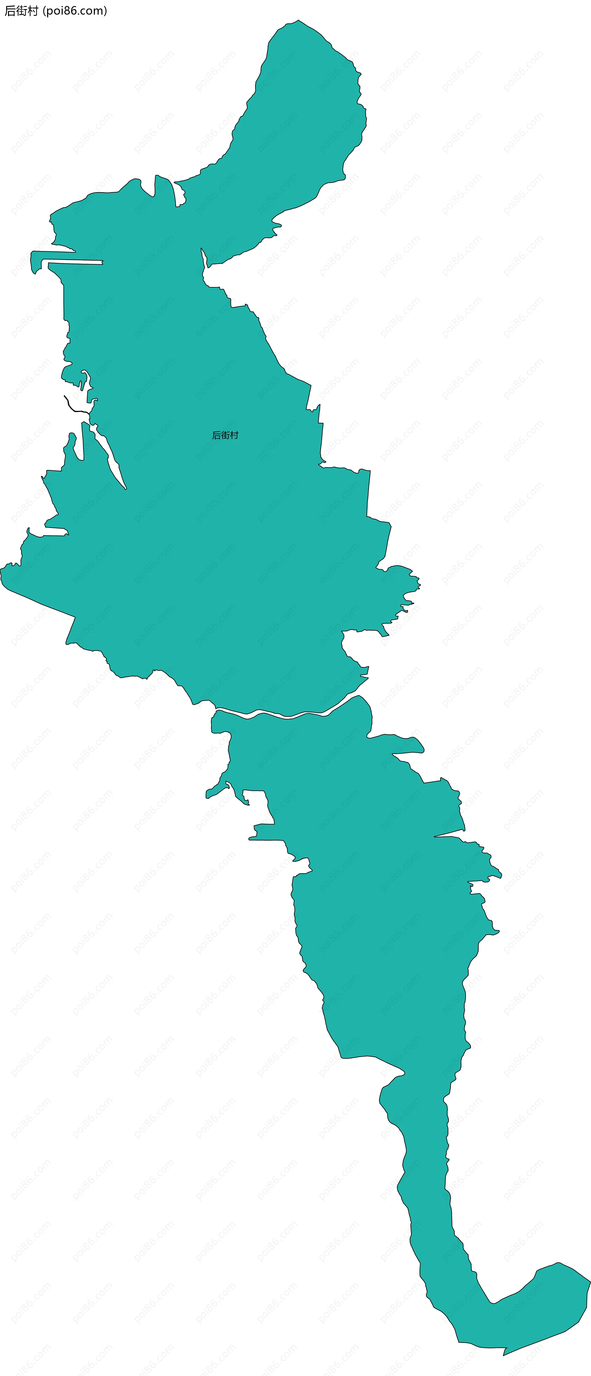 后街村边界地图