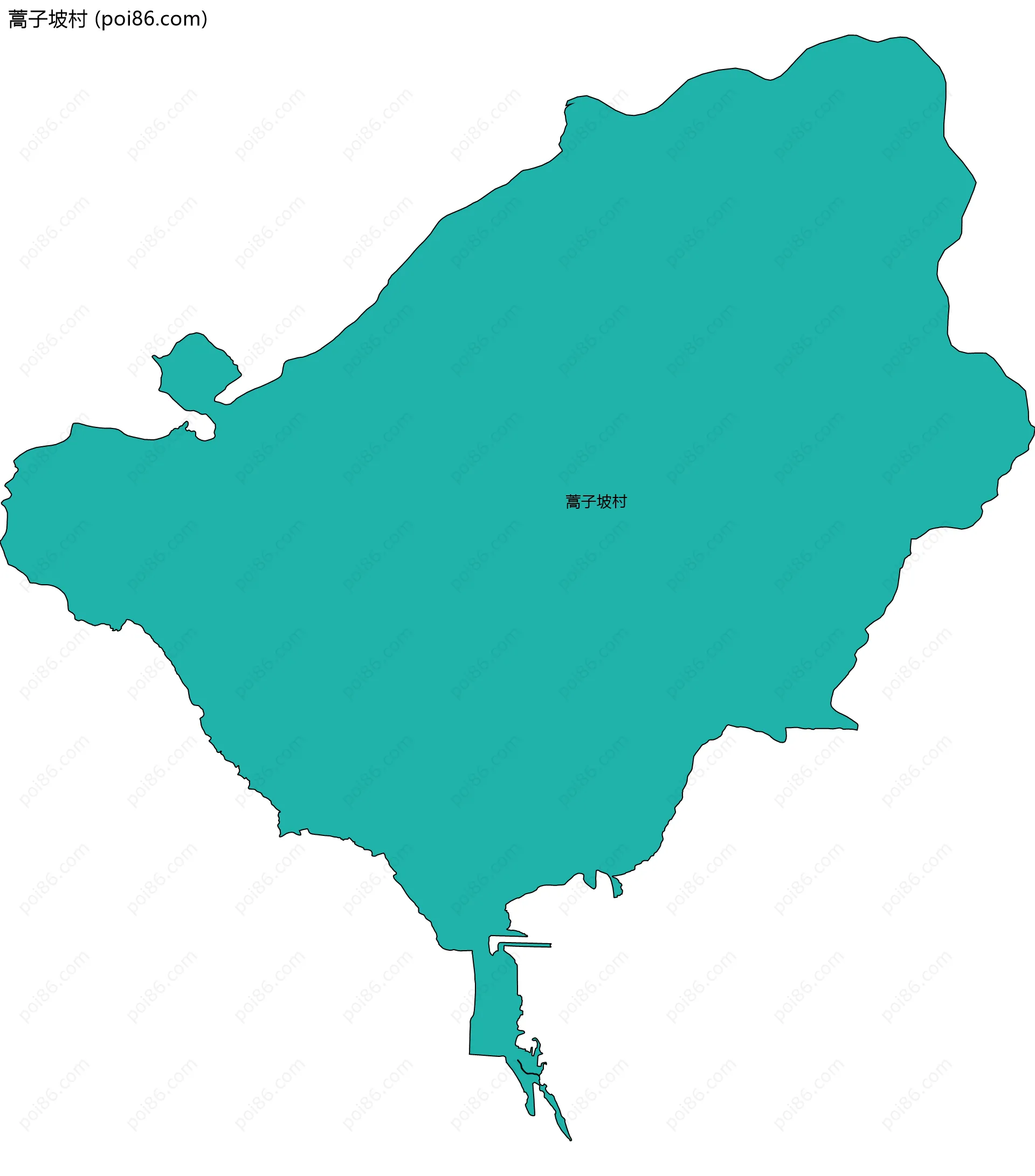 蒿子坡村边界地图