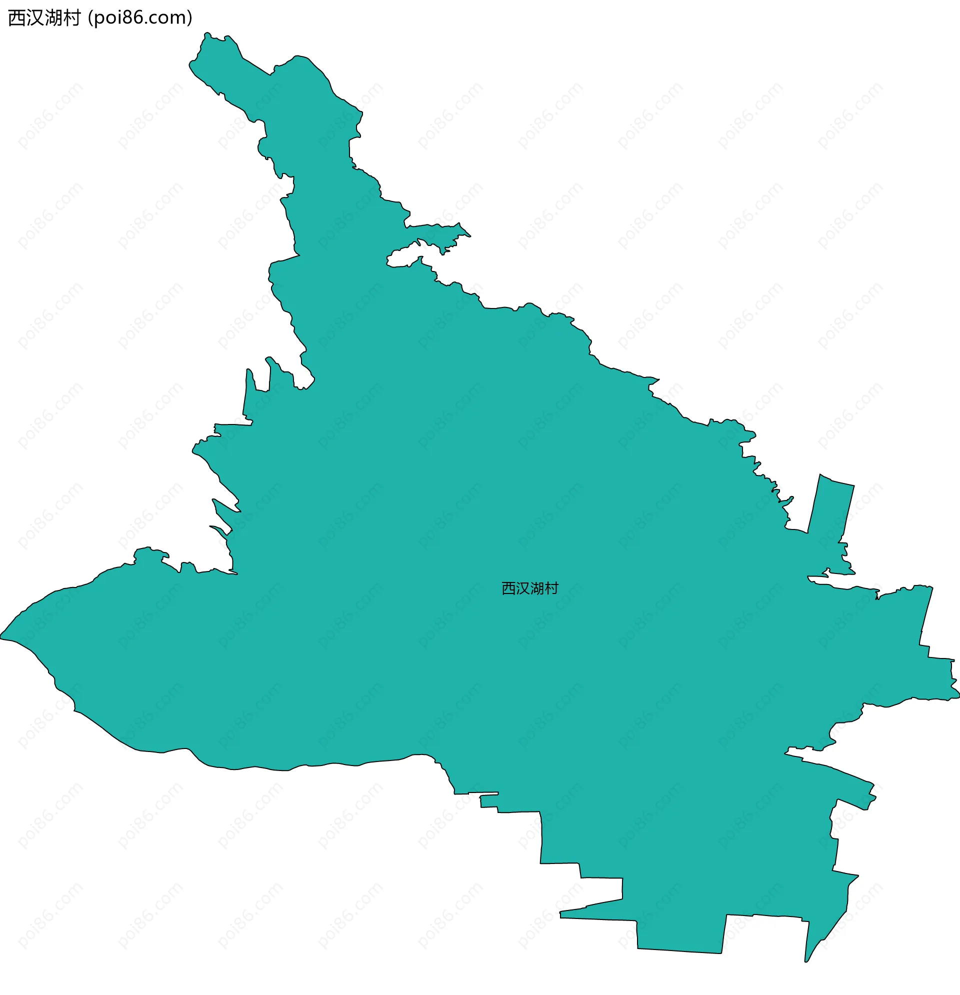 西汉湖村边界地图