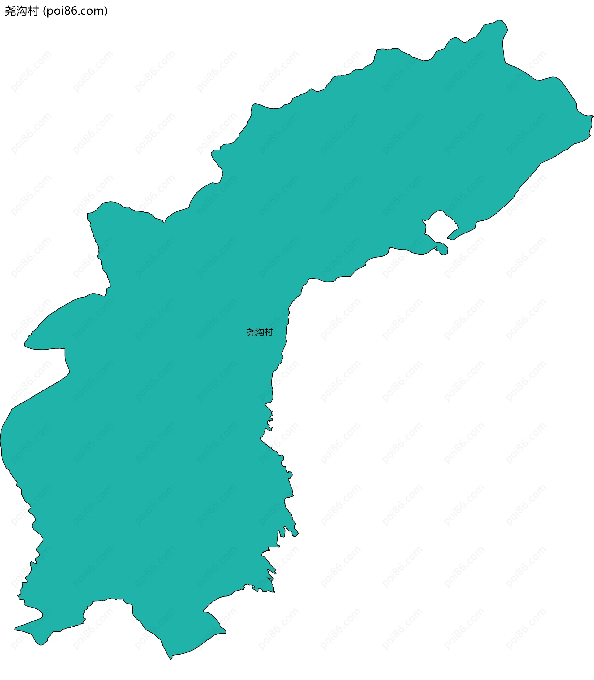 尧沟村边界地图