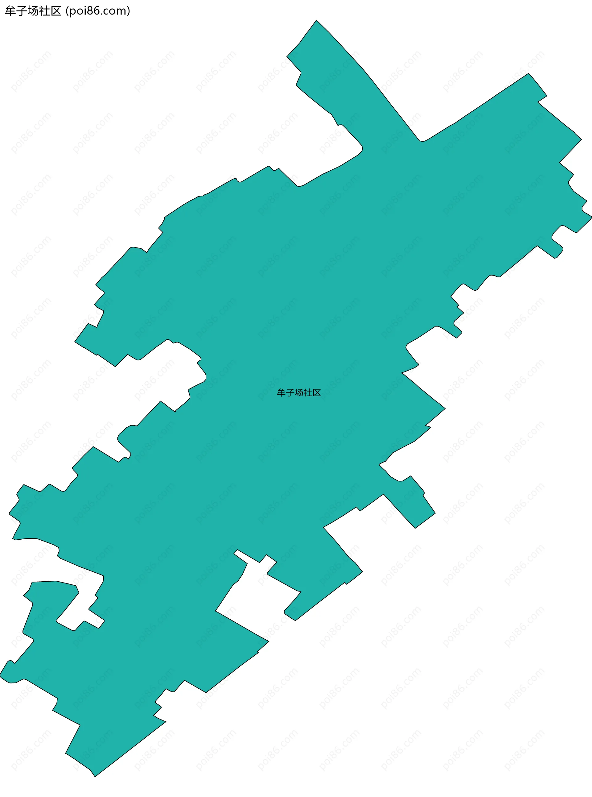 牟子场社区边界地图