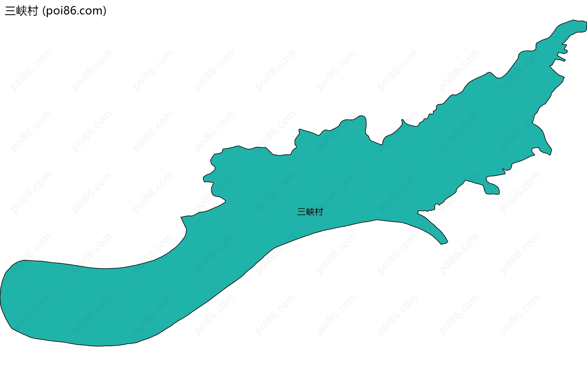 三峡村边界地图