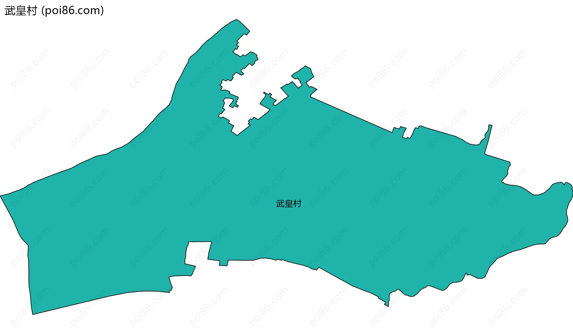 武皇村边界地图